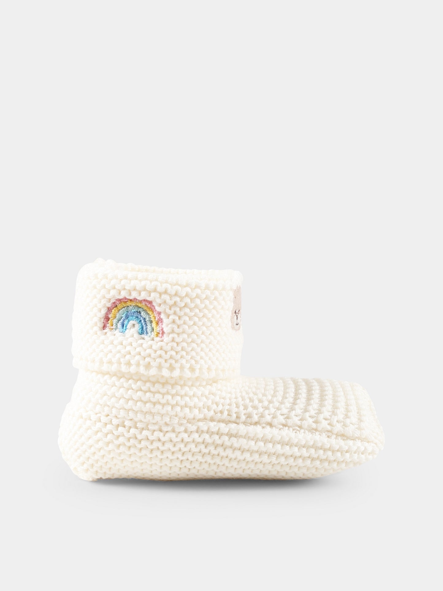 Ivory slippers for babykids with bees