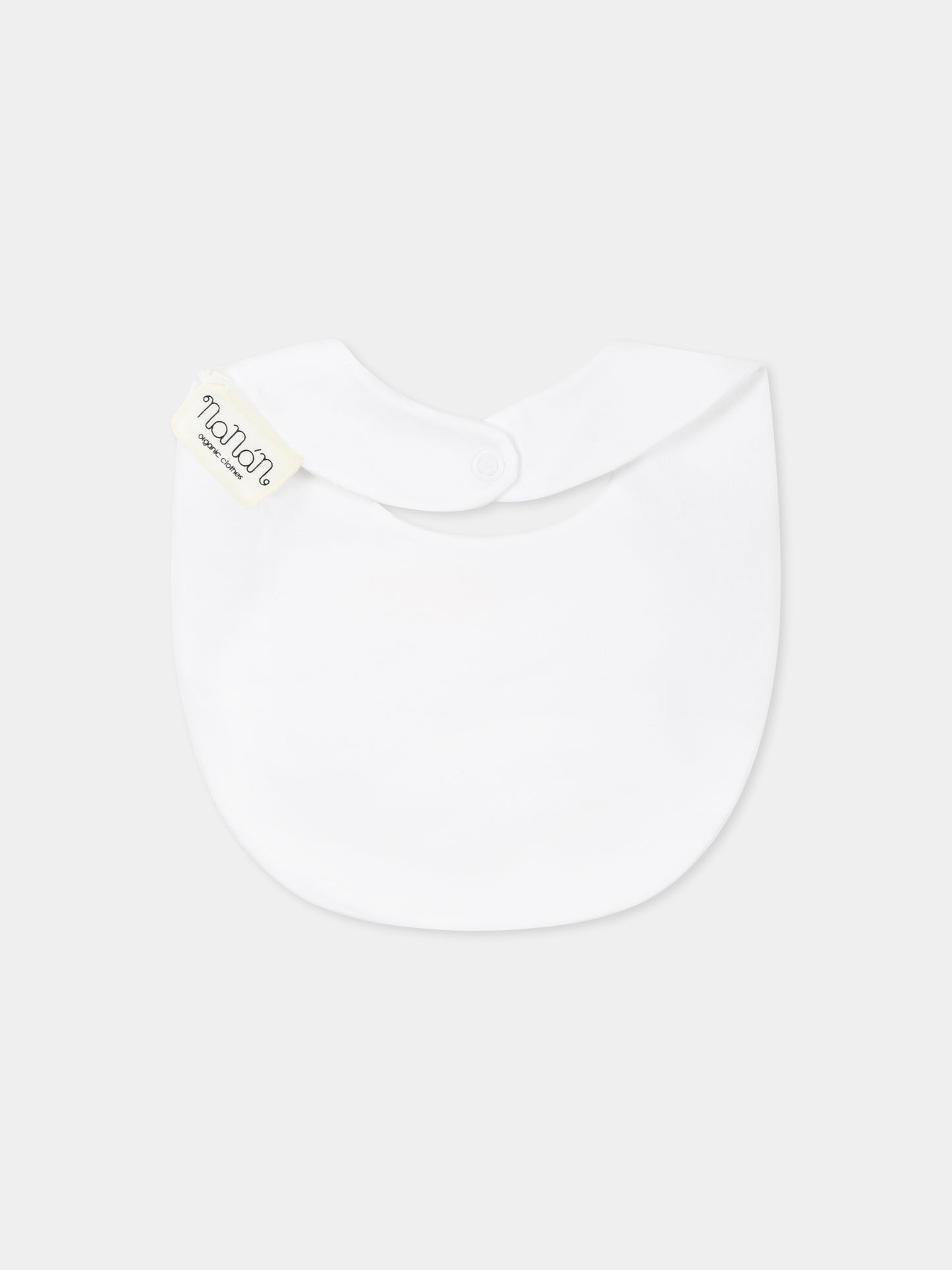 White bib for babykids with bee