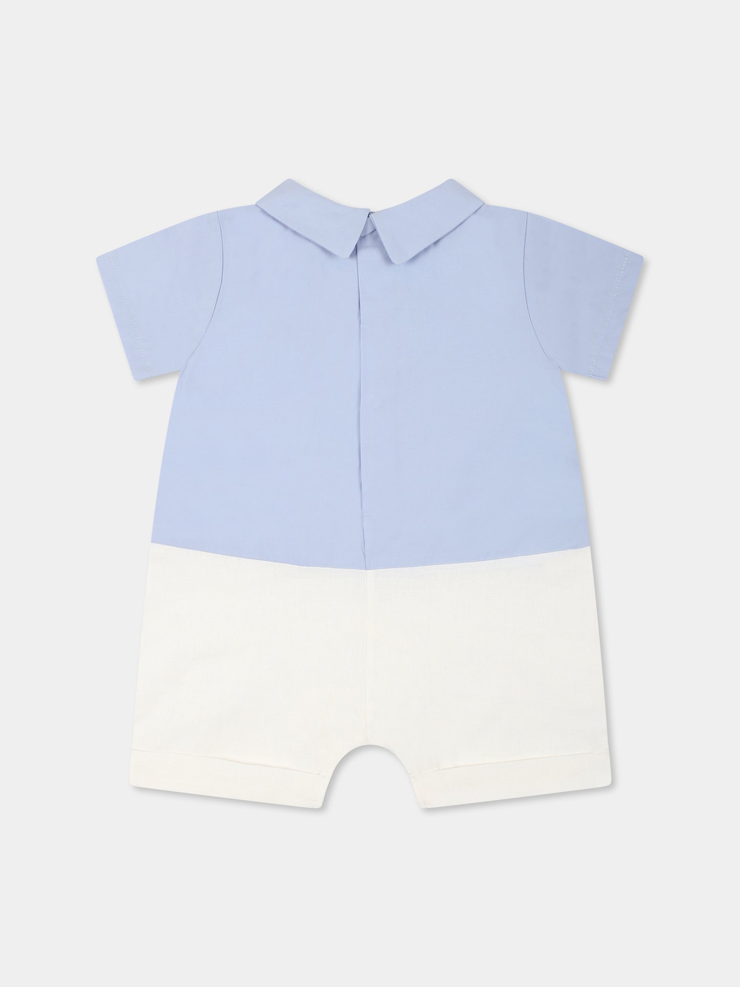 Pagliaccetto celeste per neonato con logo,Nanán,E25137A