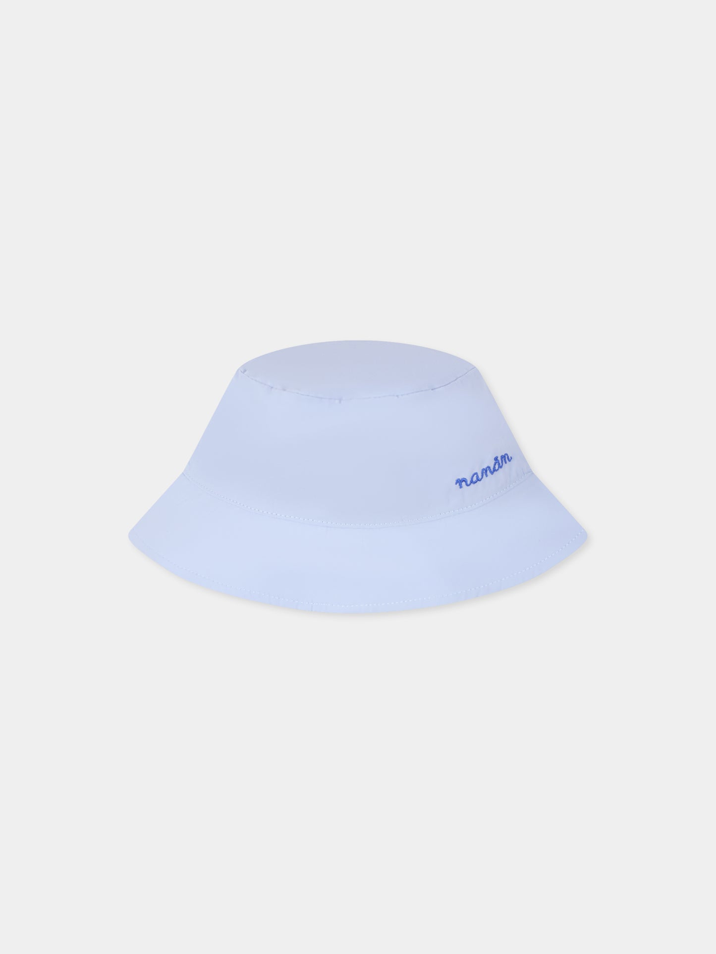 Light blue cloche for baby boy with logo