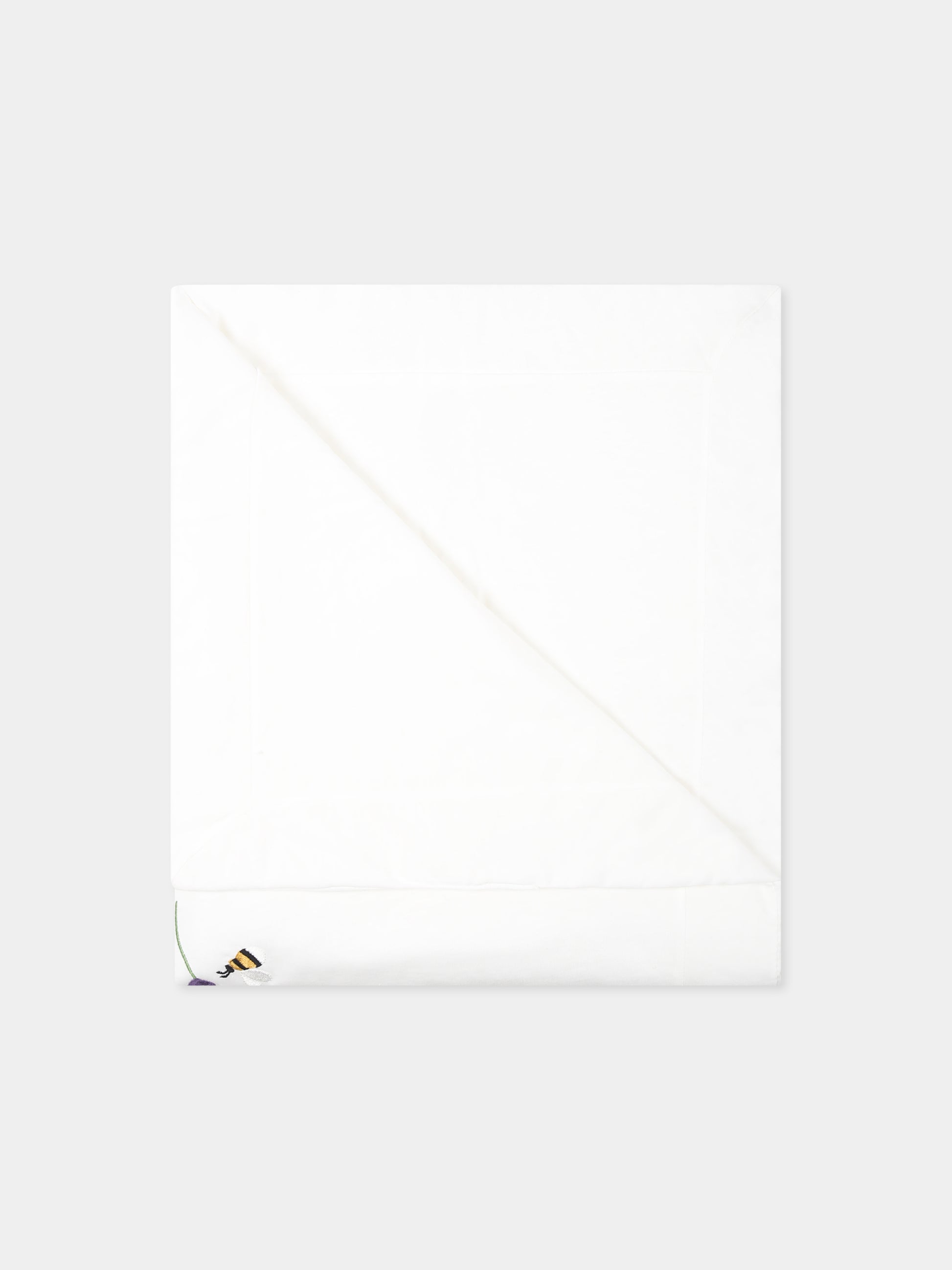 Coperta bianca per neonata con api e fiori,Nanán,E25408B