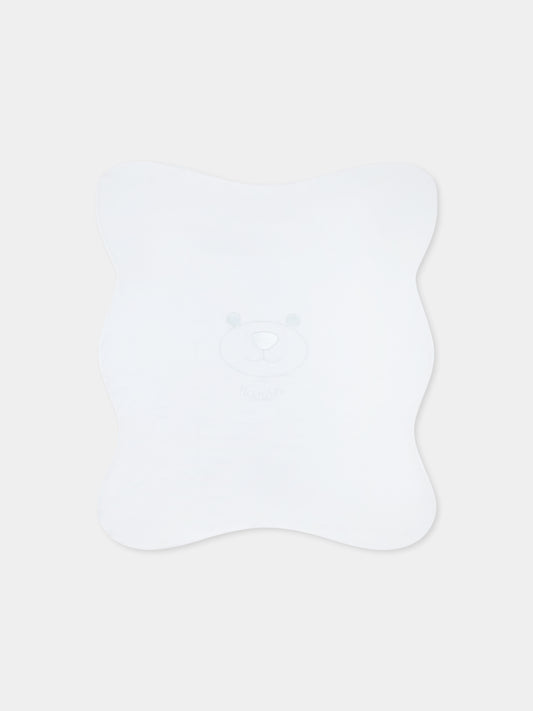 Light blue blanket for baby boy with bear