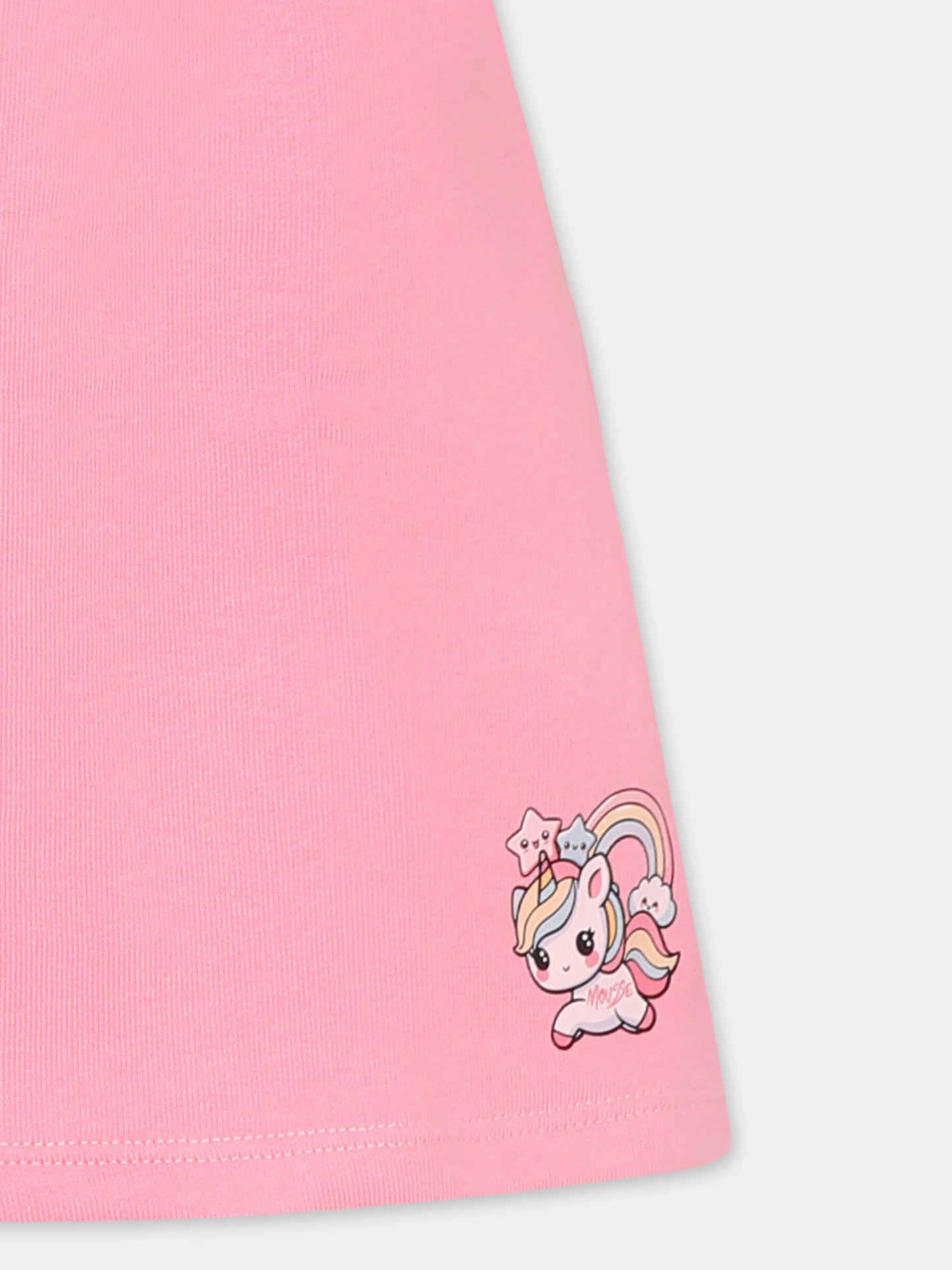 Gonna rosa per bambina con unicorno,Mousse Kids,SKG372P