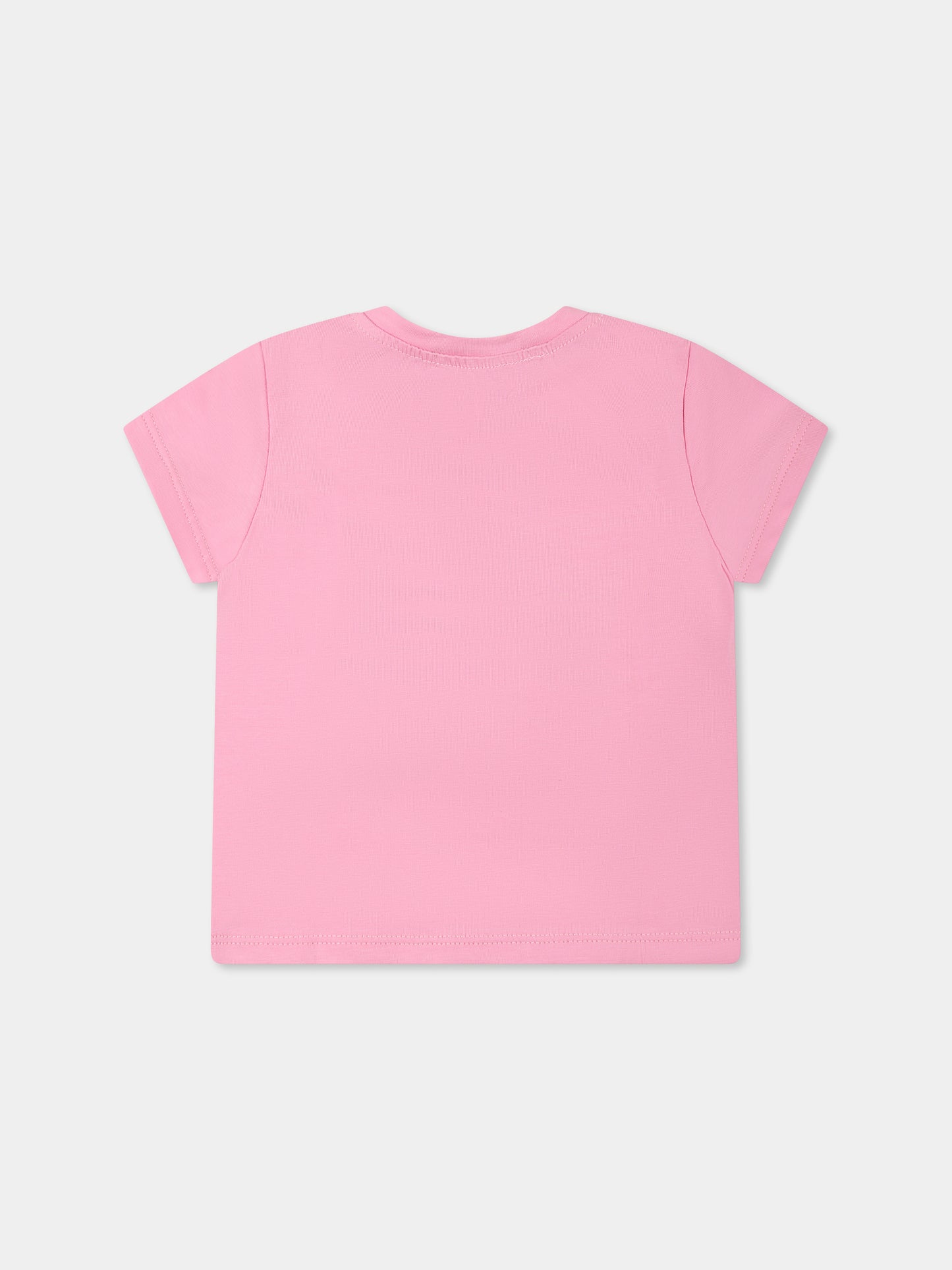 T-shirt rosa per neonata con unicorno,Mousse Kids,SKNTS372P