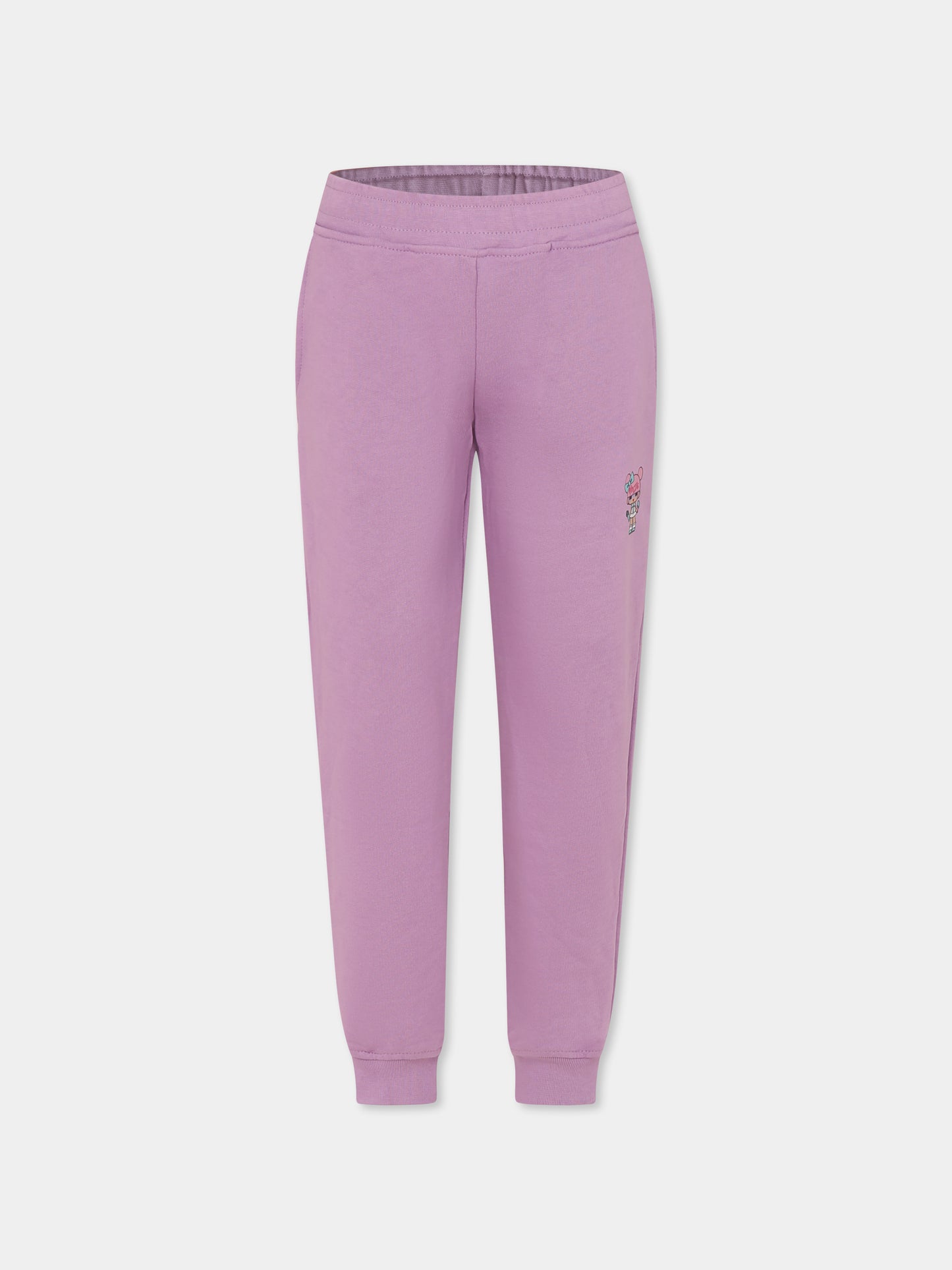 Pantaloni viola per bambina con bambola,Mousse Kids,SKPF374L