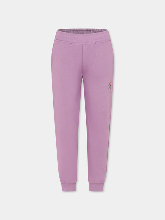 Pantaloni viola per bambina con bambola,Mousse Kids,SKPF374L