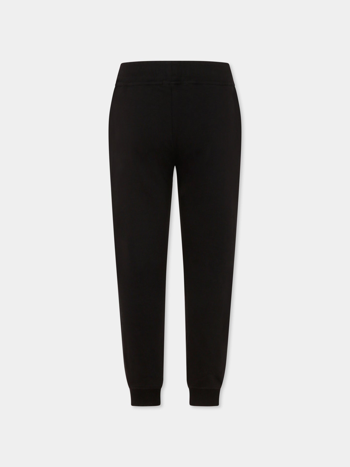 Pantaloni neri per bambina con logo,Mousse Kids,SKPFGB