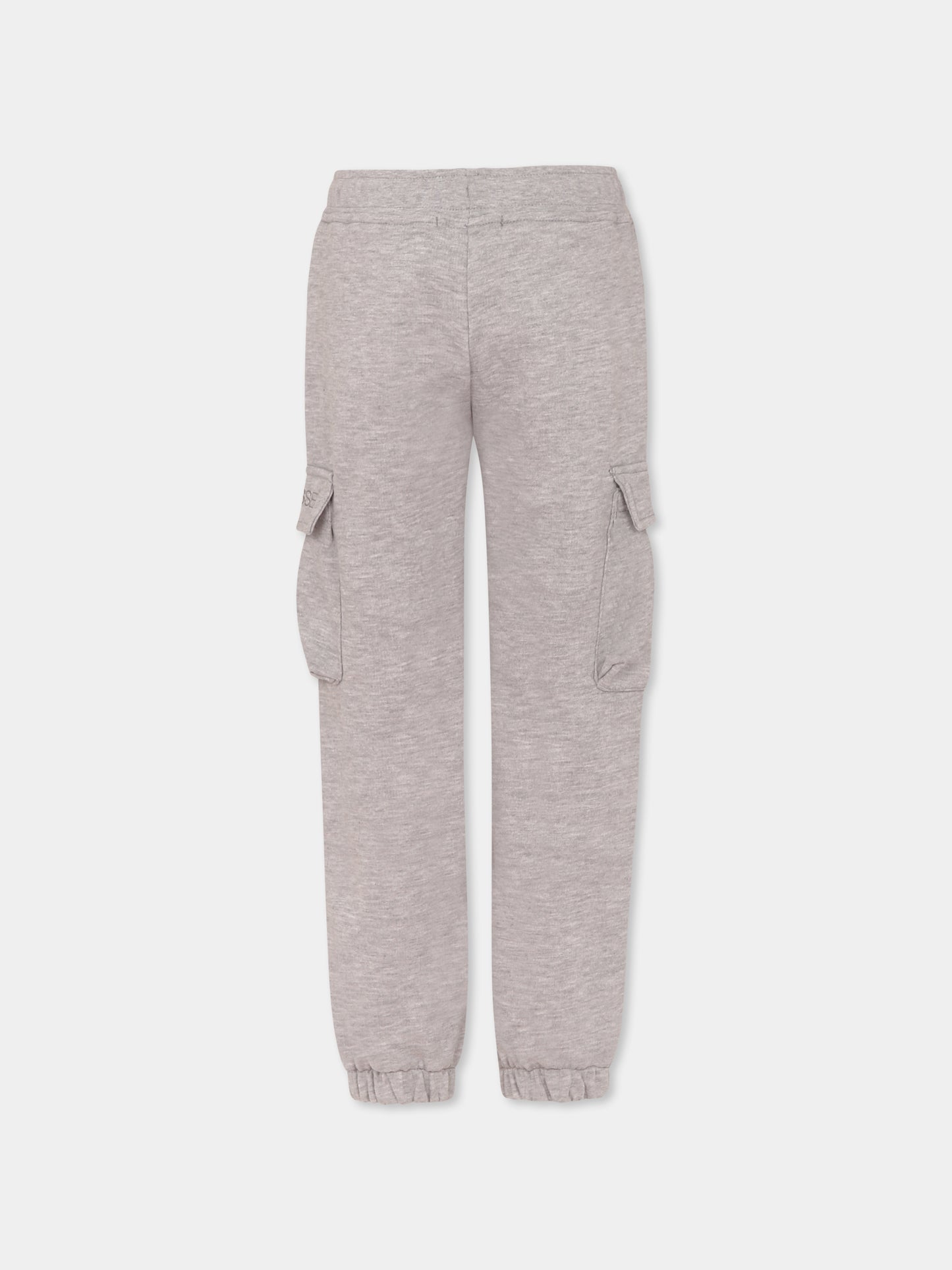 Pantaloni grigi per bambino con logo,Mousse Kids,SKPCML