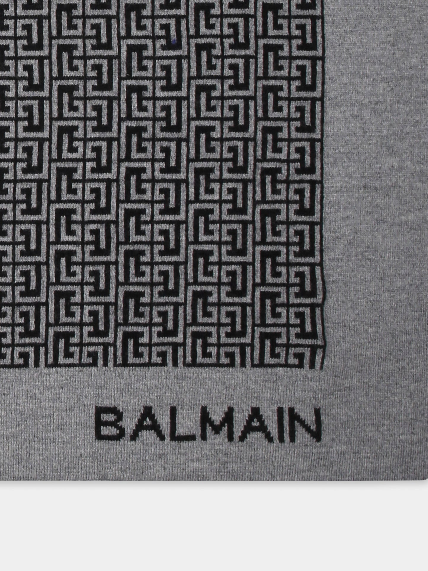 Coperta grigia per neonati con labirinto Balmain,Balmain Kids,BT0530 W0122 930GR