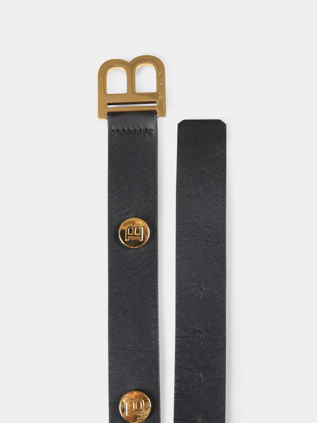 Black belt for girl with logo