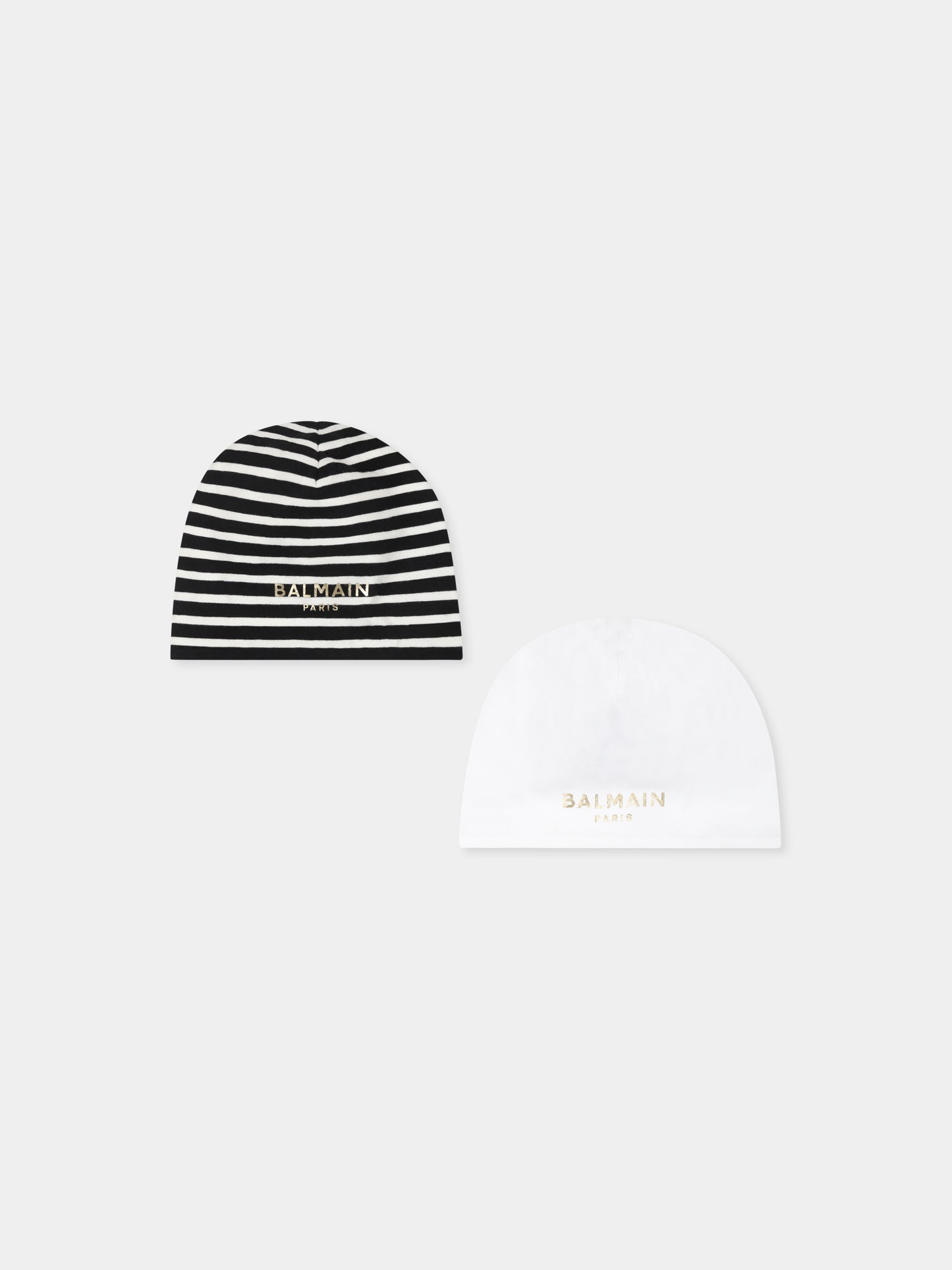 Set cappelli multicolor per neonati con logo,Balmain Kids,BTB590 Z1571 102NE