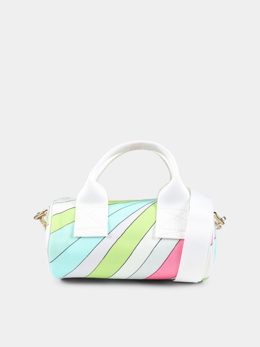 Borsa multicolor per bambina con stampa marmo,Emilio Pucci Junior,PT0B68 G0114 631MC