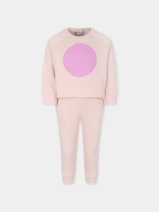 Completo rosa per bambina con logo,Stella Mccartney Kids,TT3A40 Z0447 505
