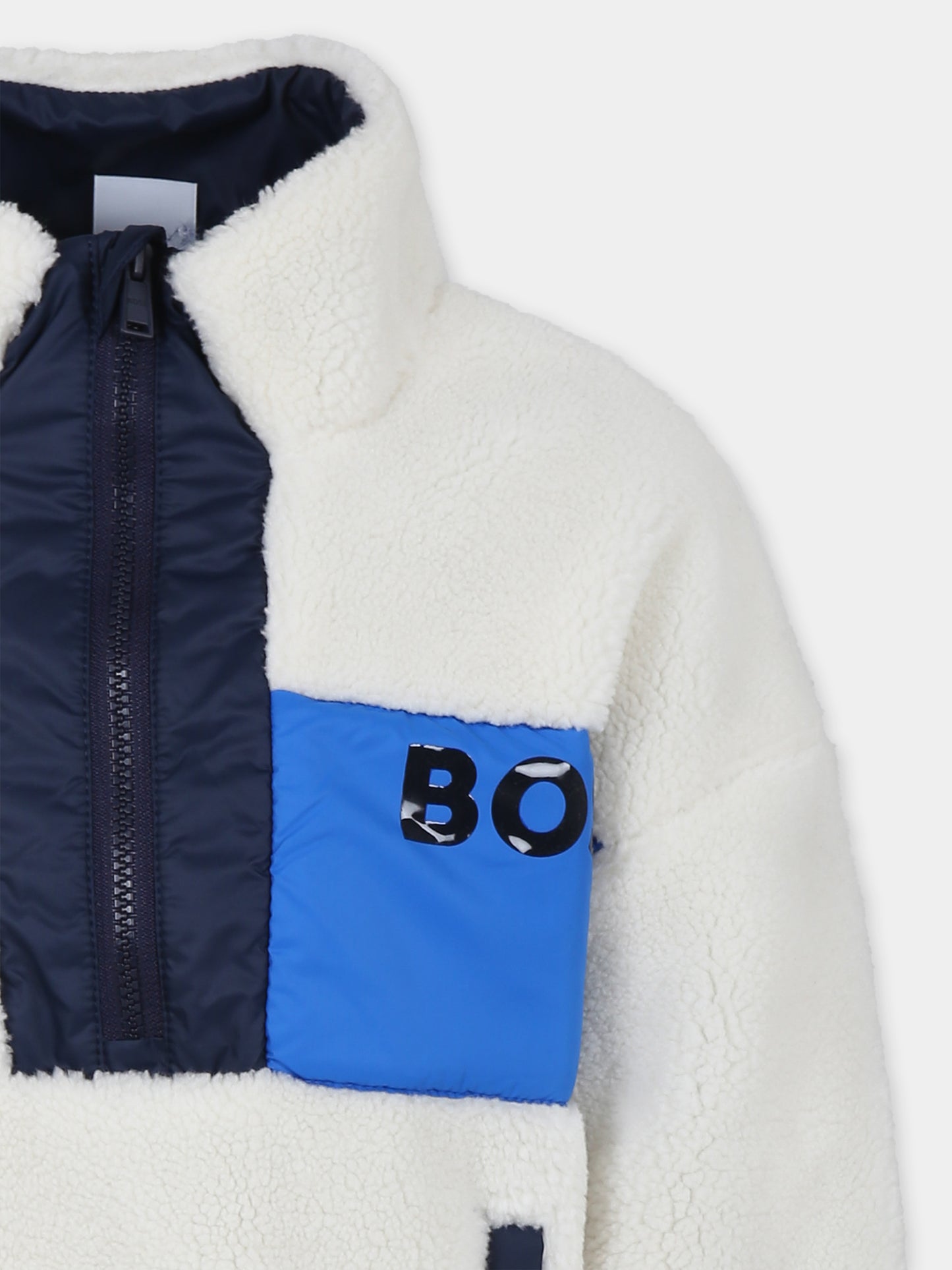 Felpa beige per bambino con logo,Boss,J25Q18 22A