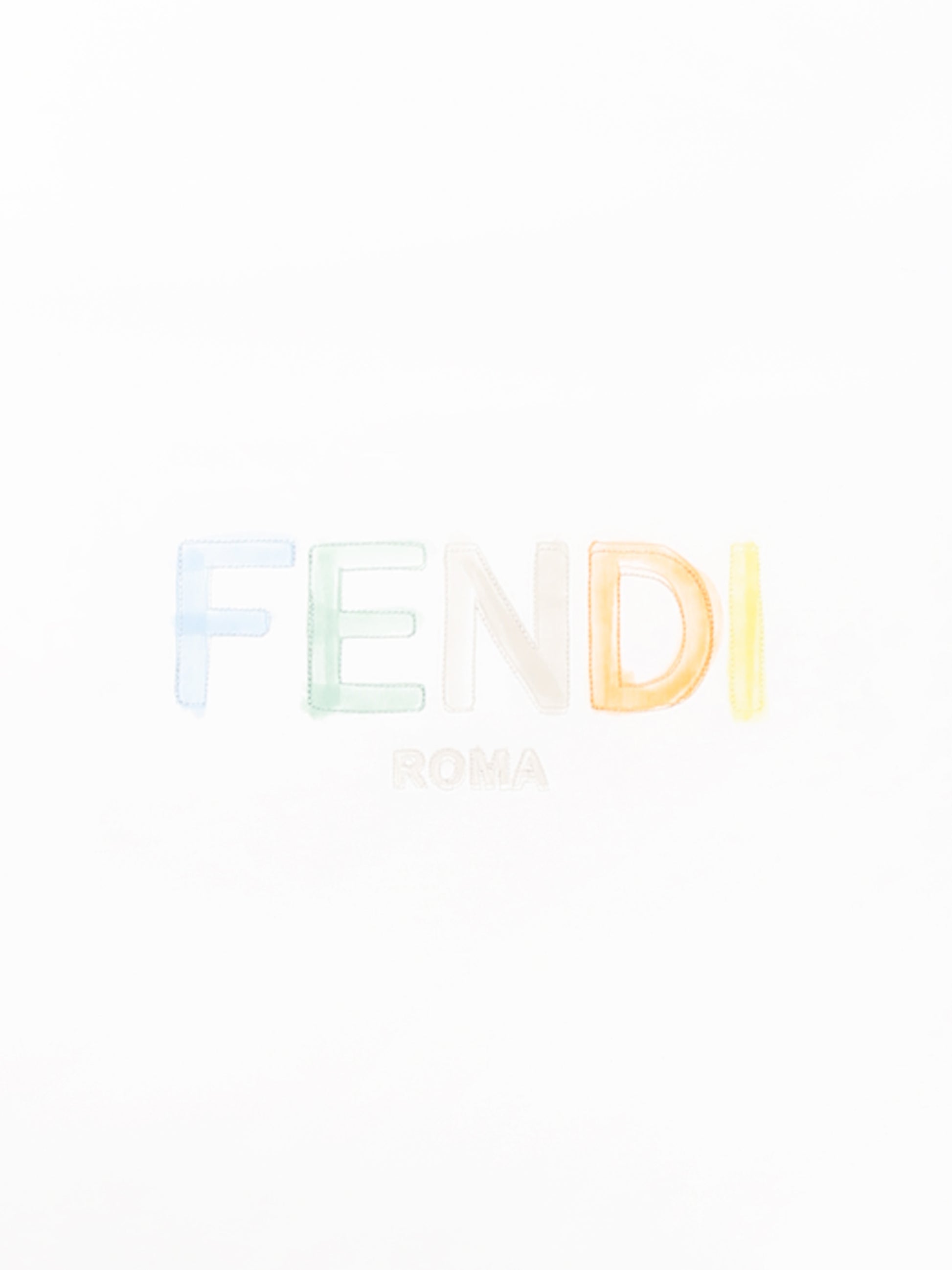 Coperta bianca per neonati con logo,Fendi Kids,BUJ304 ST8 F19J5