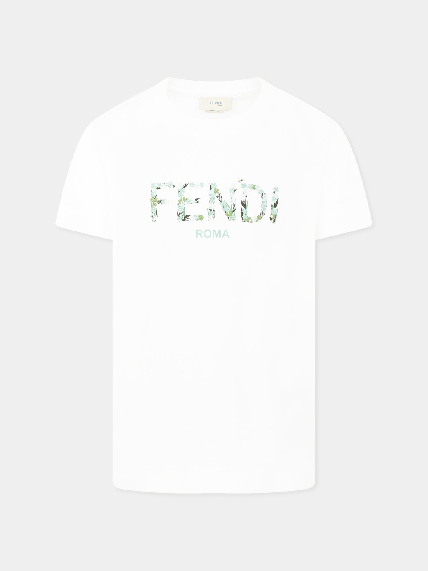 White t-shirt for girl with logo