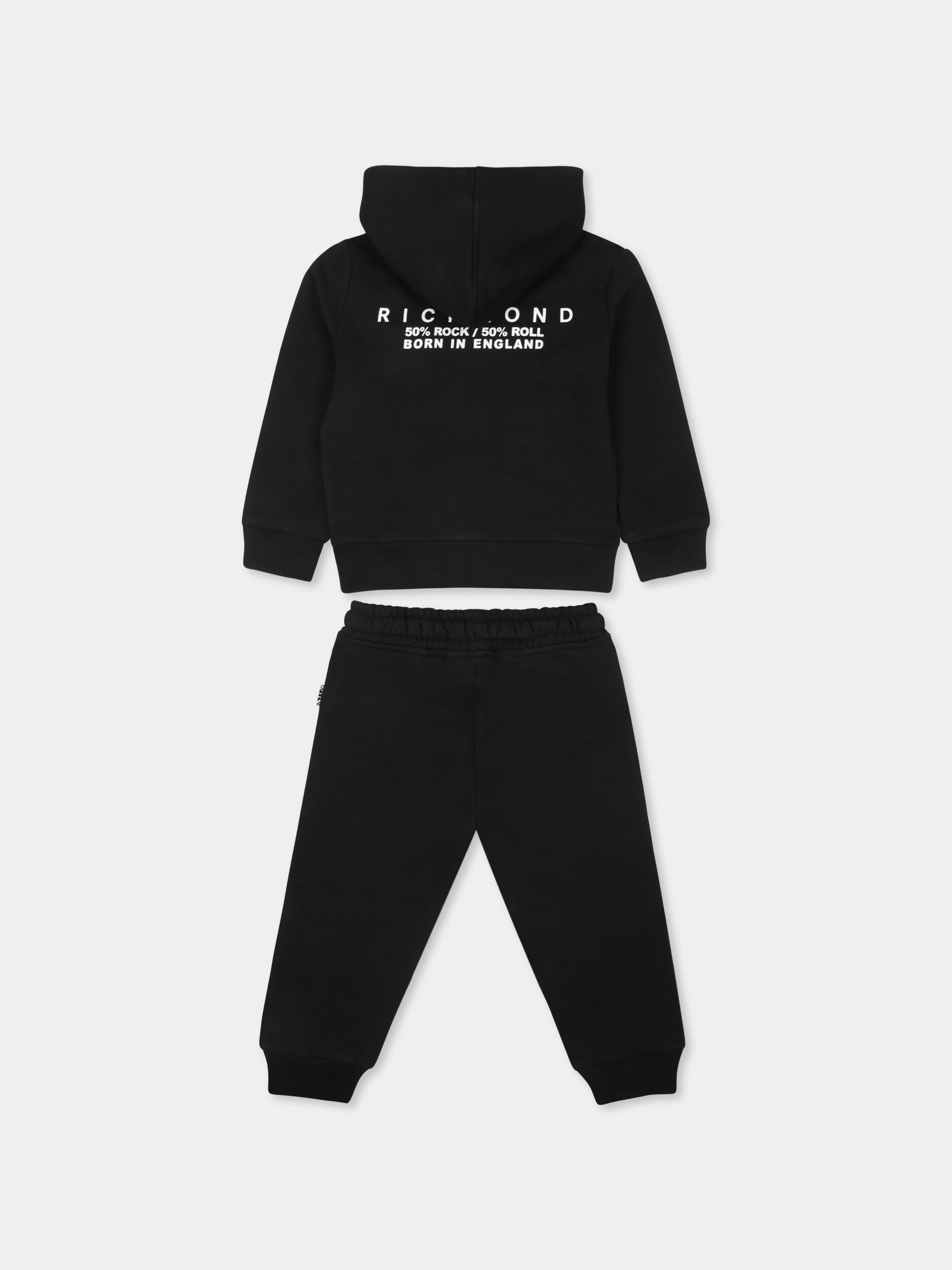 Completo nero per neonato con logo,Richmond,RIA24036CF BLACK
