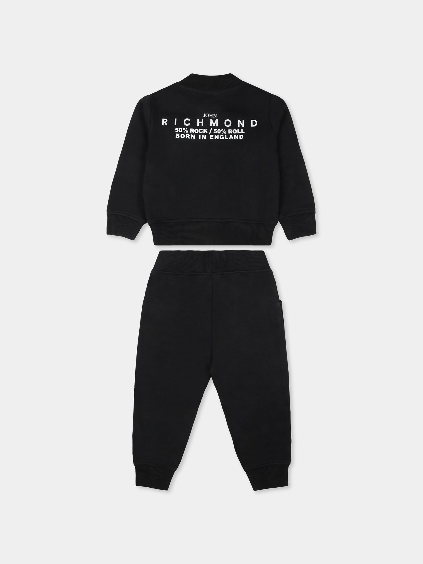 Completo nero per neonato con logo,Richmond,RIA24037CF BLACK