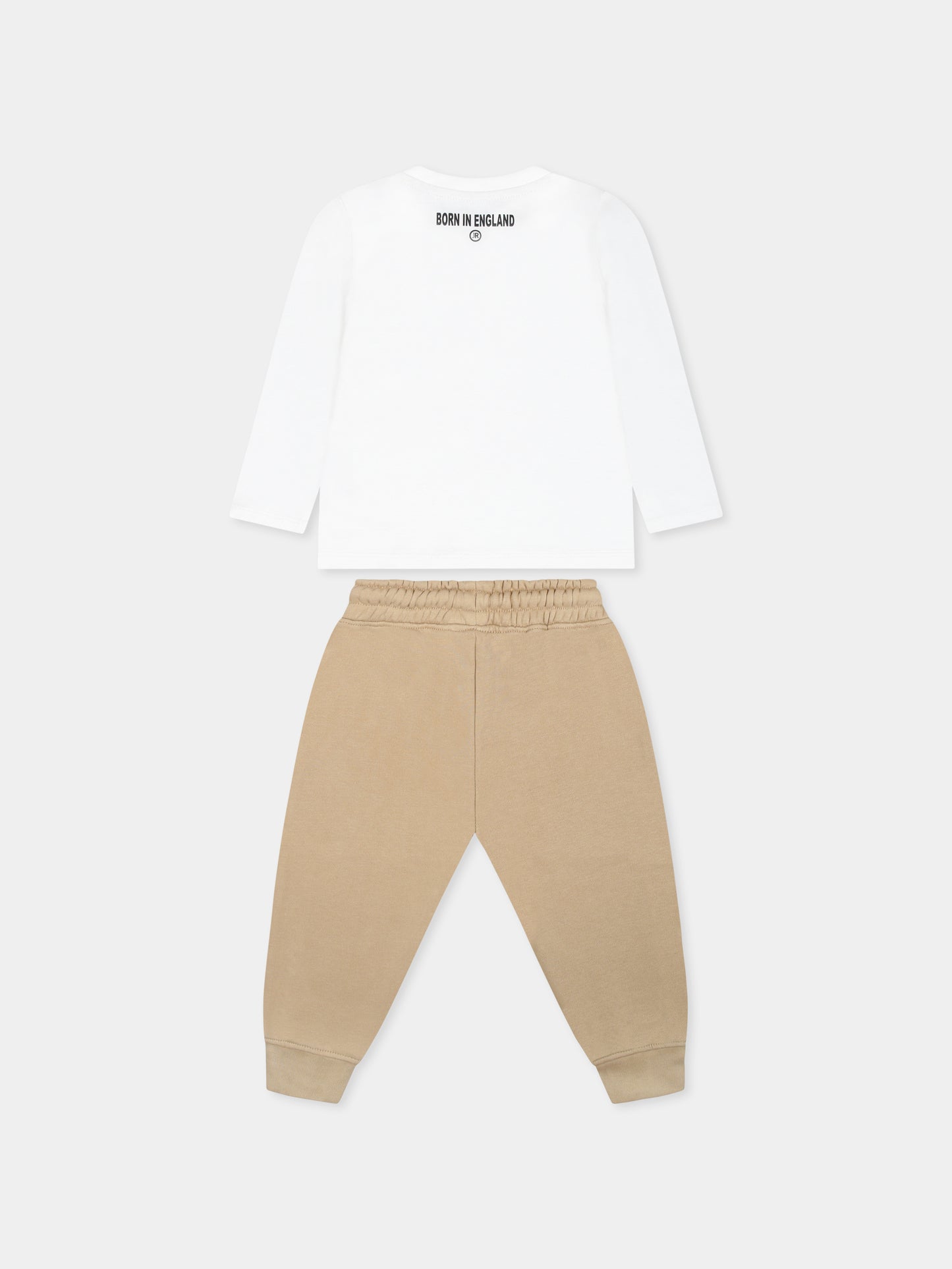 Completo bianco per neonato con logo,Richmond,RIA24075CJ