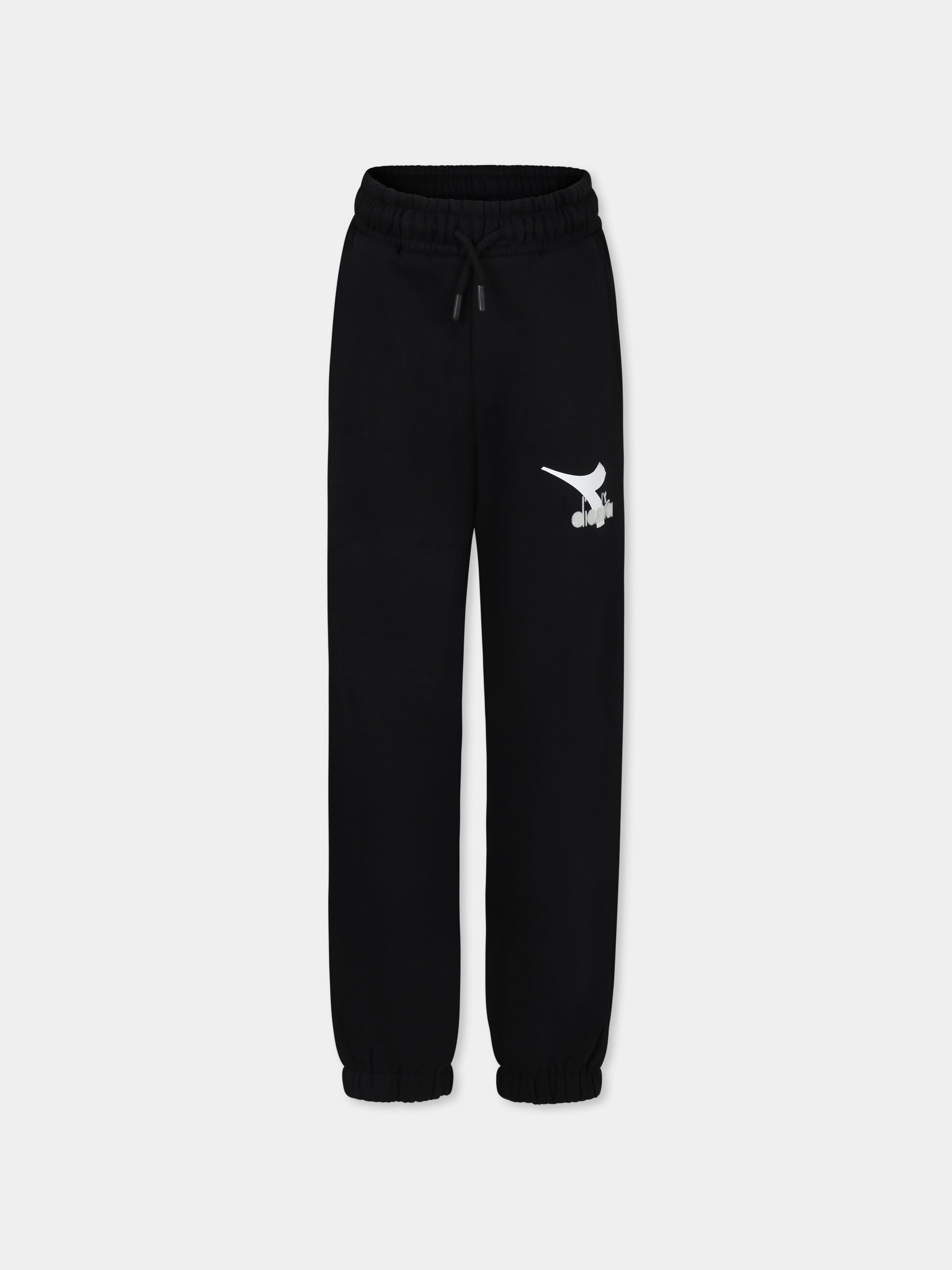 Pantaloni nero per bambino con logo,Diadora Kids,F3DIJBFP037 110