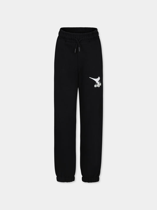 Pantaloni nero per bambino con logo,Diadora Kids,F3DIJBFP037 110
