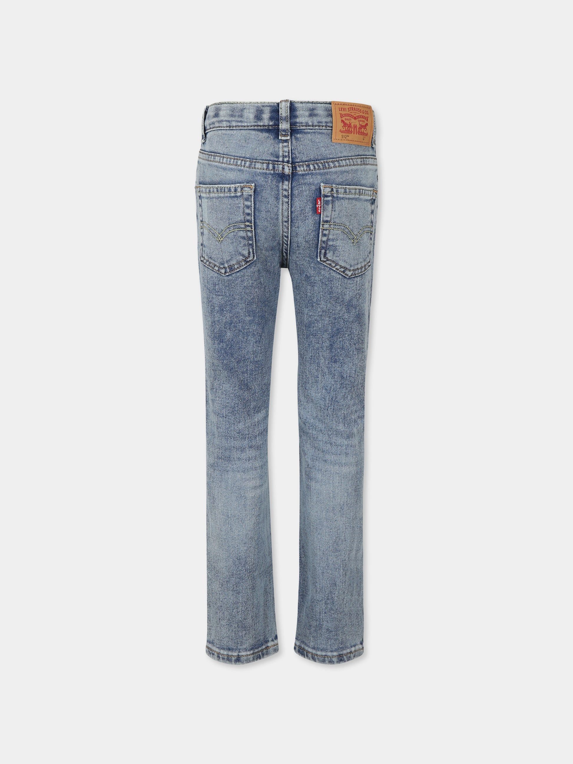 Jeans blu 512 per bambino con logo,Levi's Kids,8E6728 MBS