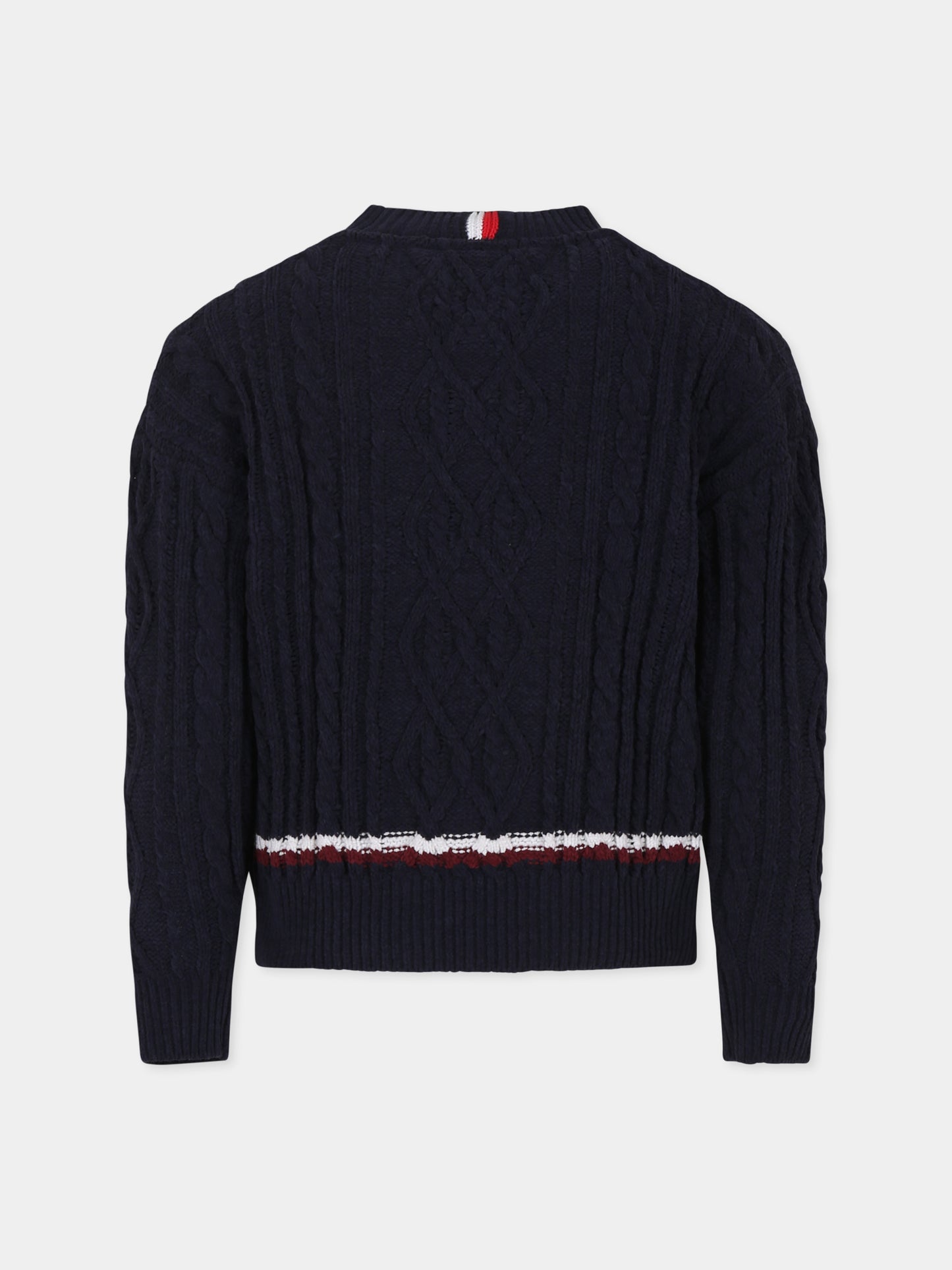 Maglione blu per bambino con bandierina,Tommy Hilfiger Junior,KB0KB09257 DW5