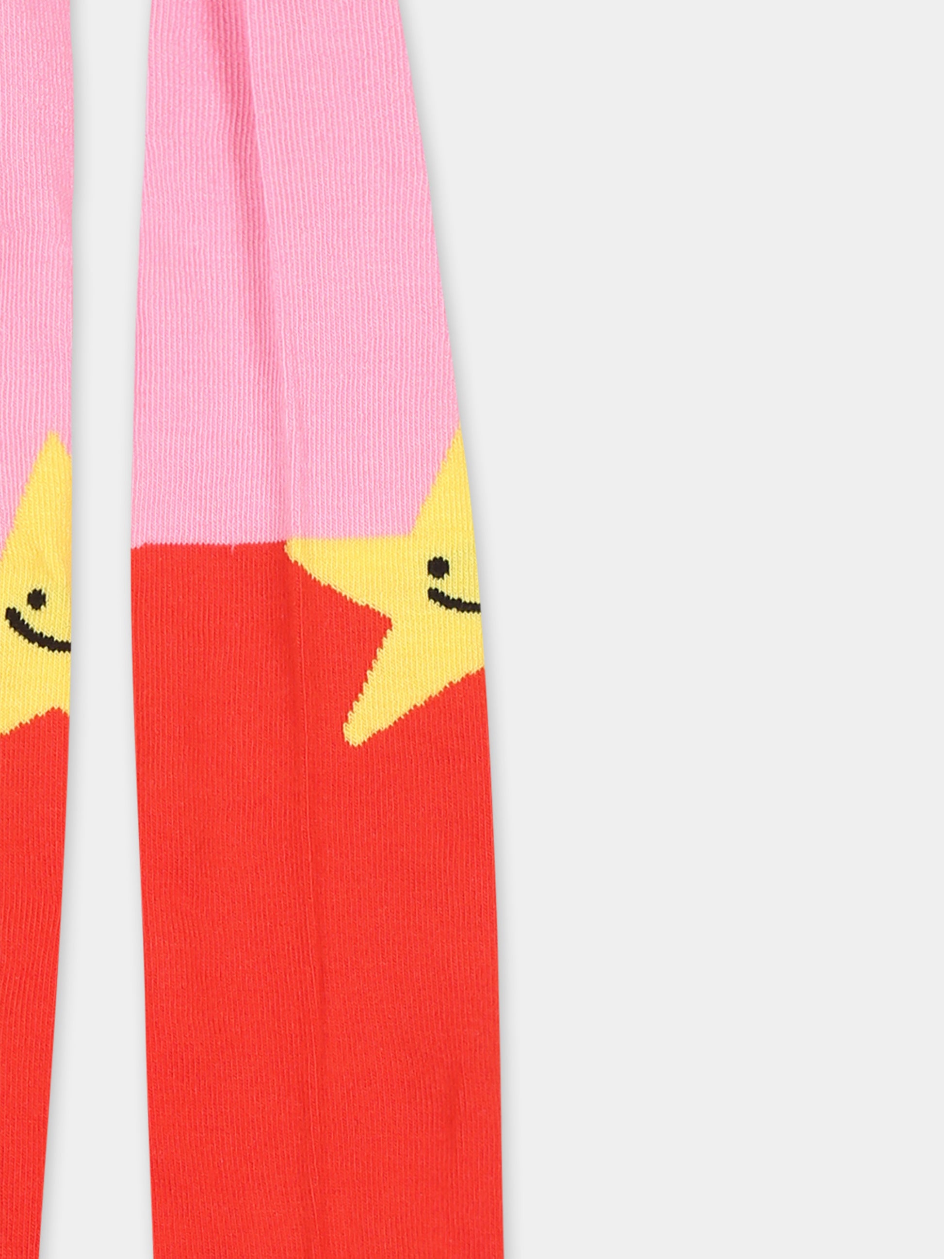 Collant multicolor per bambina con stelle,Stella Mccartney Kids,TV0A20 Z0794 999