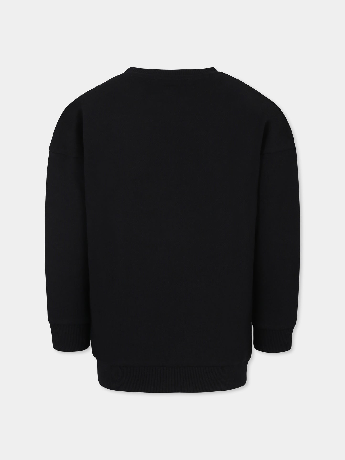 Black sweatshirt for girl with logo
