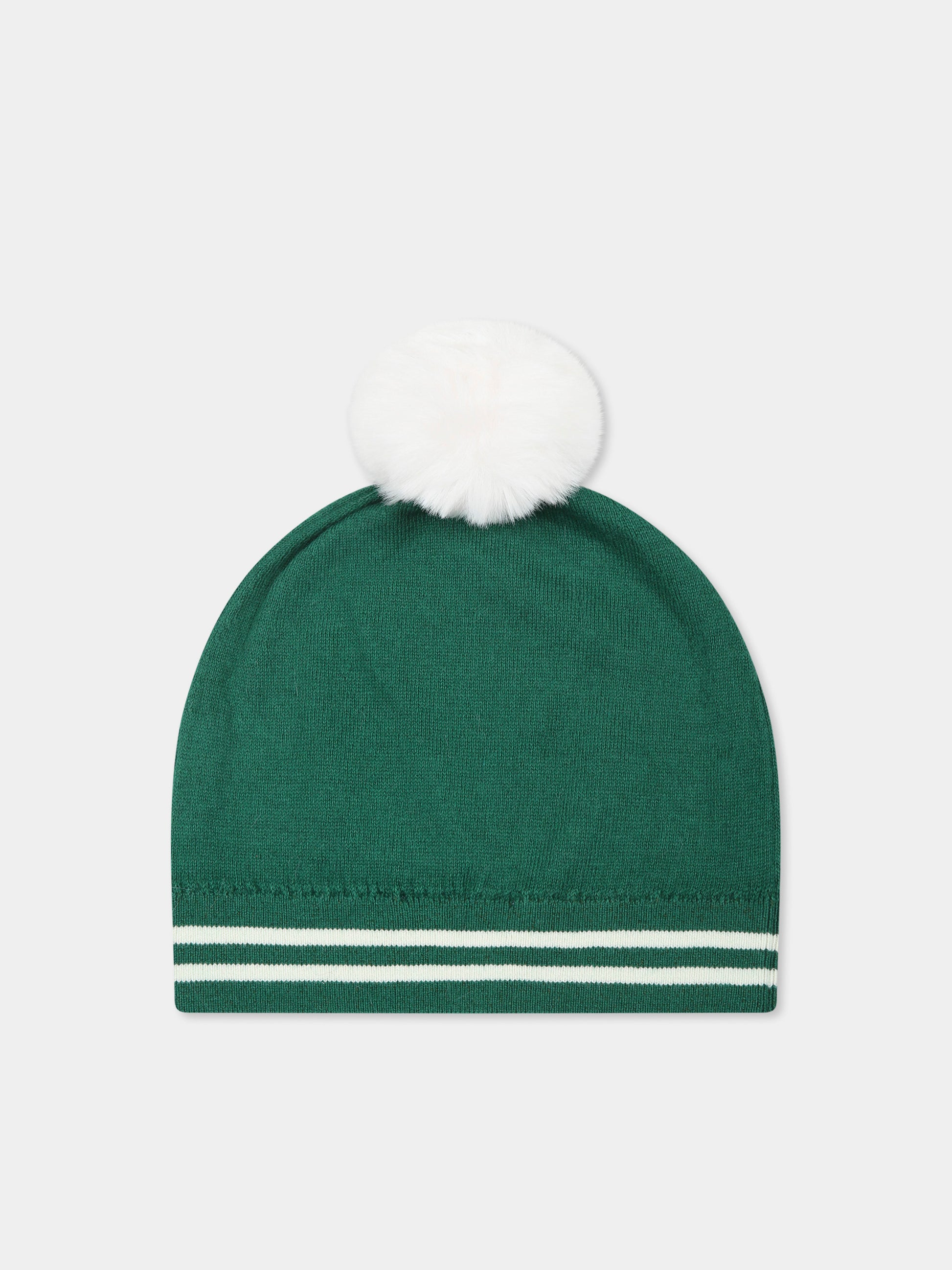 Berretto verde per bambini con Teddy Bear,Moschino Kids,HUX02K LHE43 30139