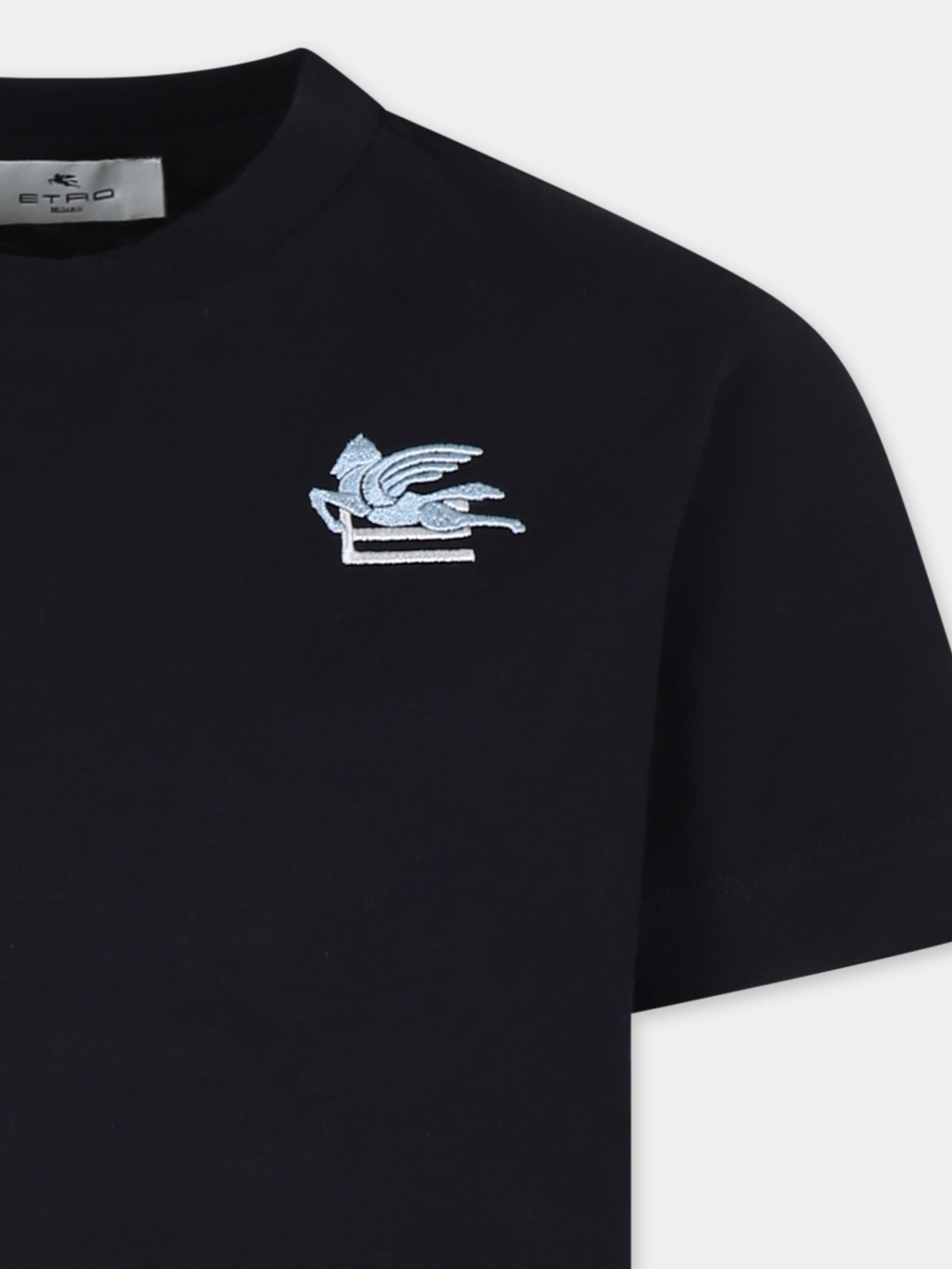 T-shirt blu per bambino con Pegaso,Etro,GV8A61 Z2081 635
