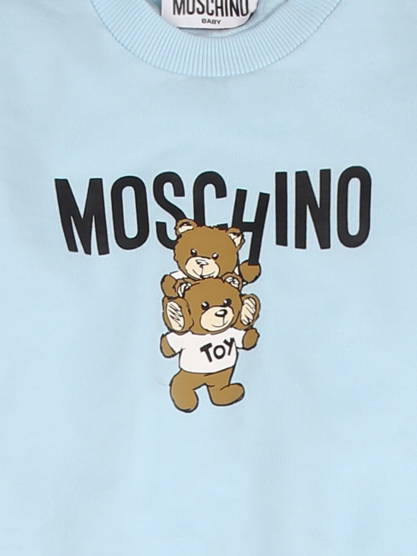 Completo celeste per neonati con due Teddy Bears,Moschino Kids,M6K02P LCA14 40304