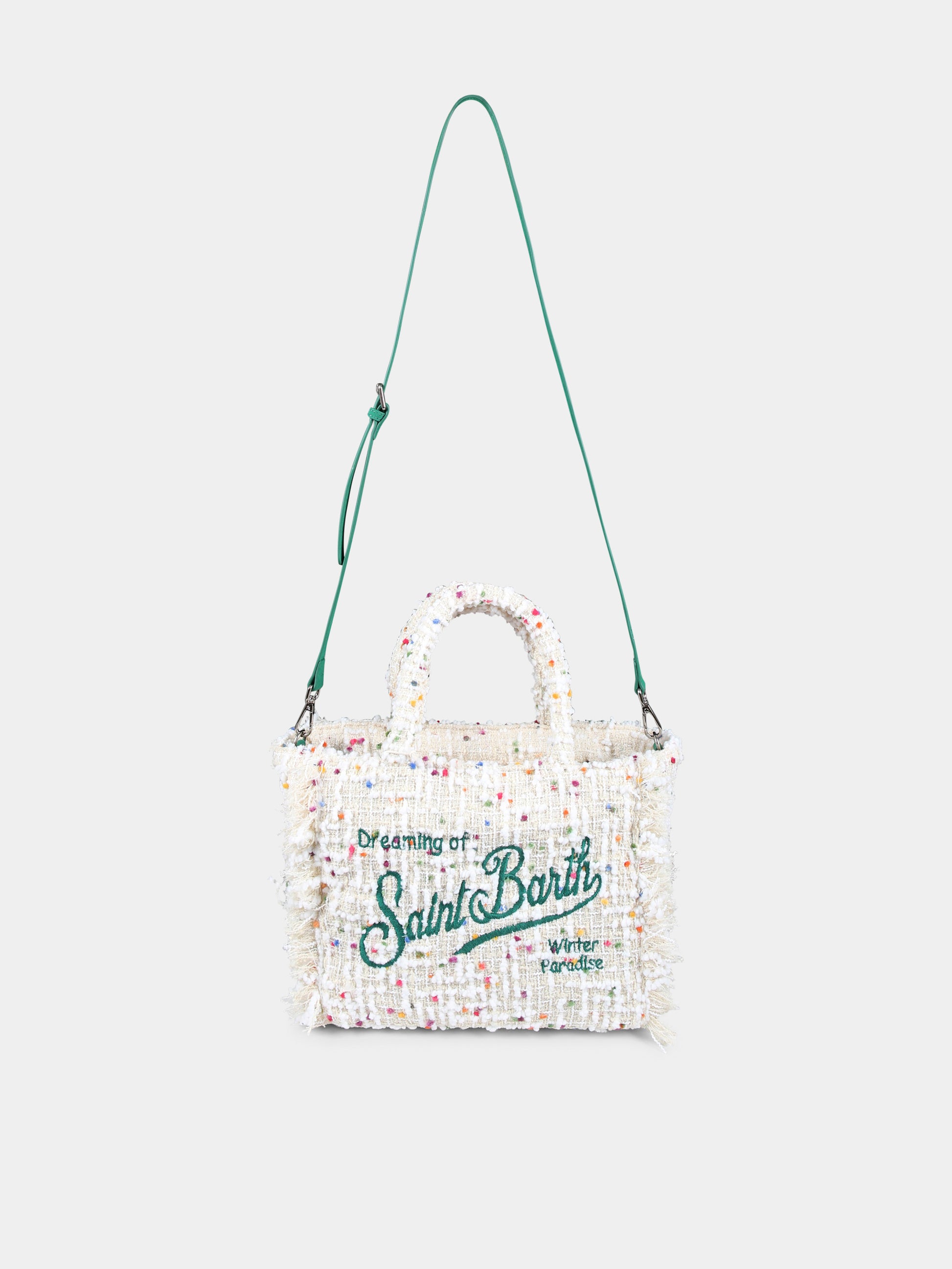 Borsa avorio Colette per bambina con logo,Mc2 Saint Barth,COL0015 00244G