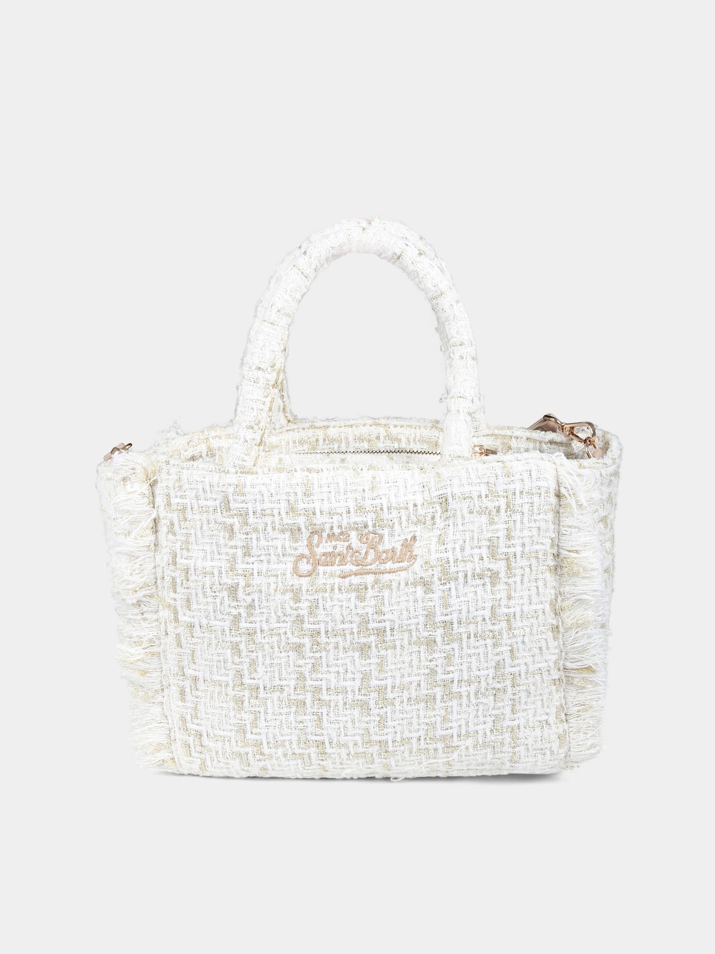 Borsa avorio Colette per bambina con logo,Mc2 Saint Barth,COL0015 00242G