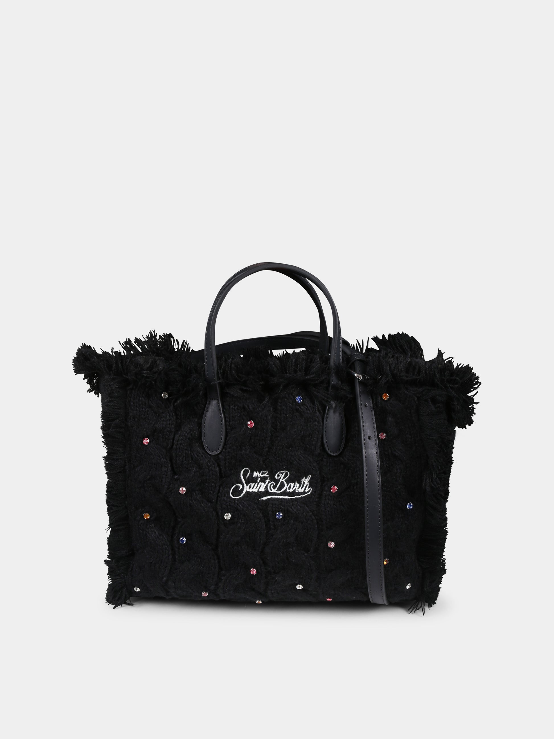 Borsa nera Colette per bambina con logo,Mc2 Saint Barth,COL0003 01357G