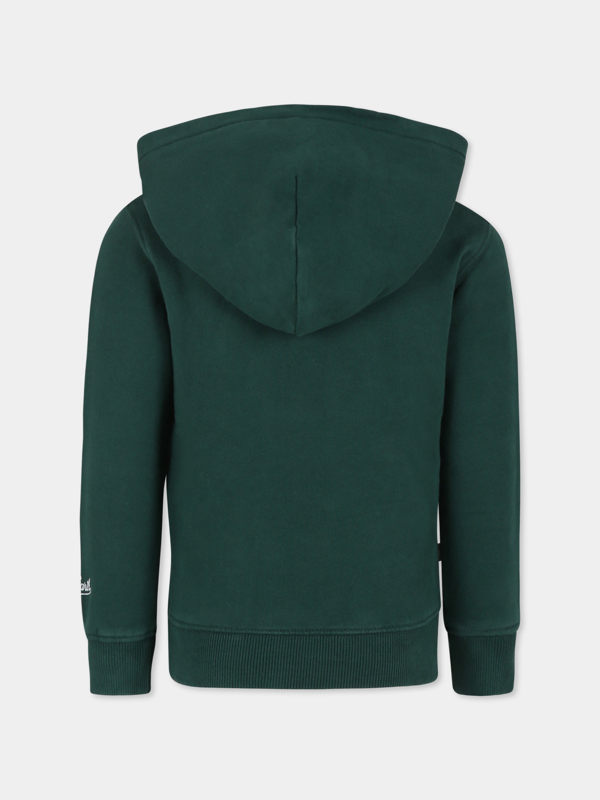 Felpa verde per bambino con scimmia,Mc2 Saint Barth,OLI0001 00075G