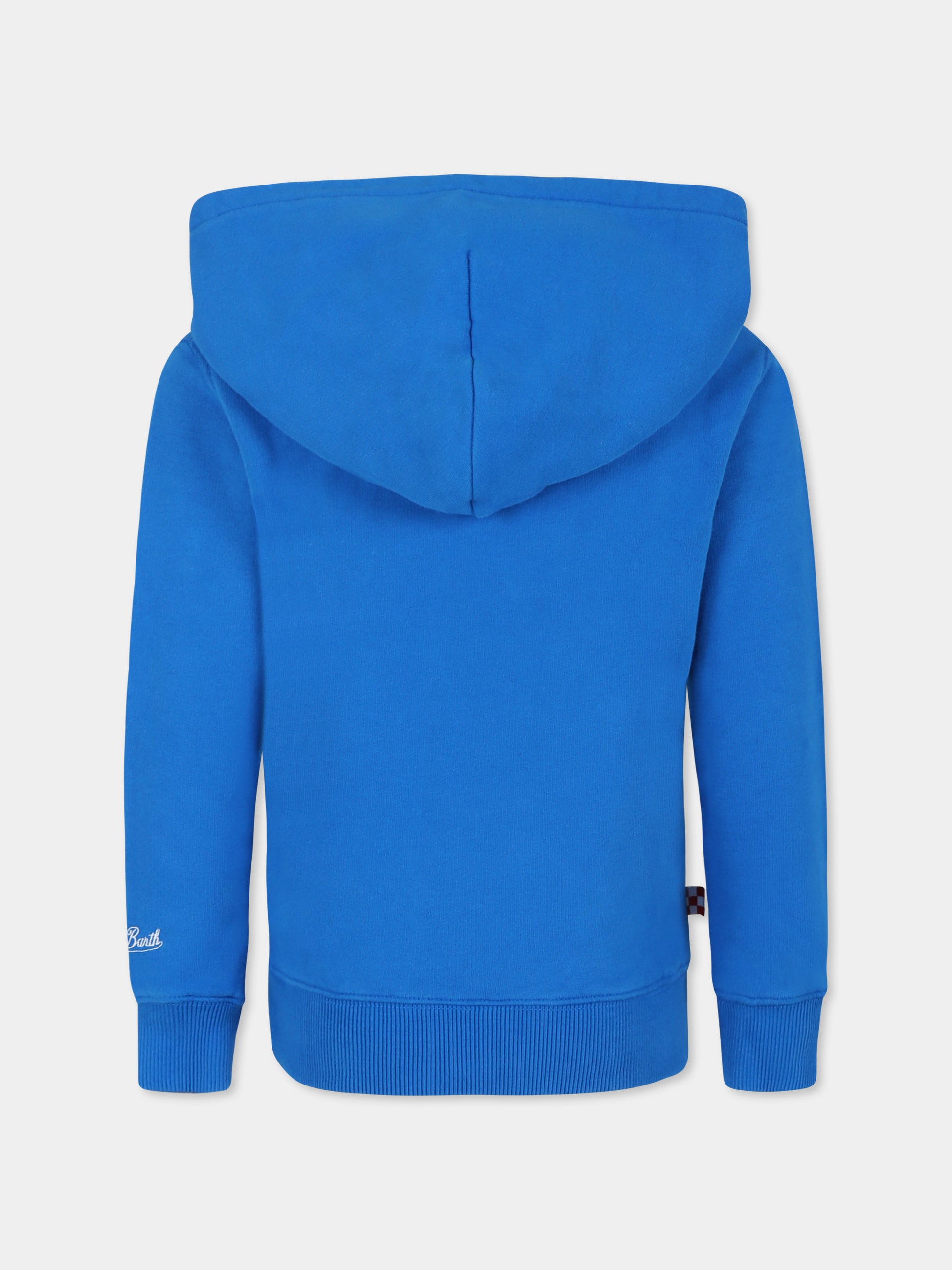 Felpa azzurra per bambino con stampa padel,Mc2 Saint Barth,OLI0001 10208E