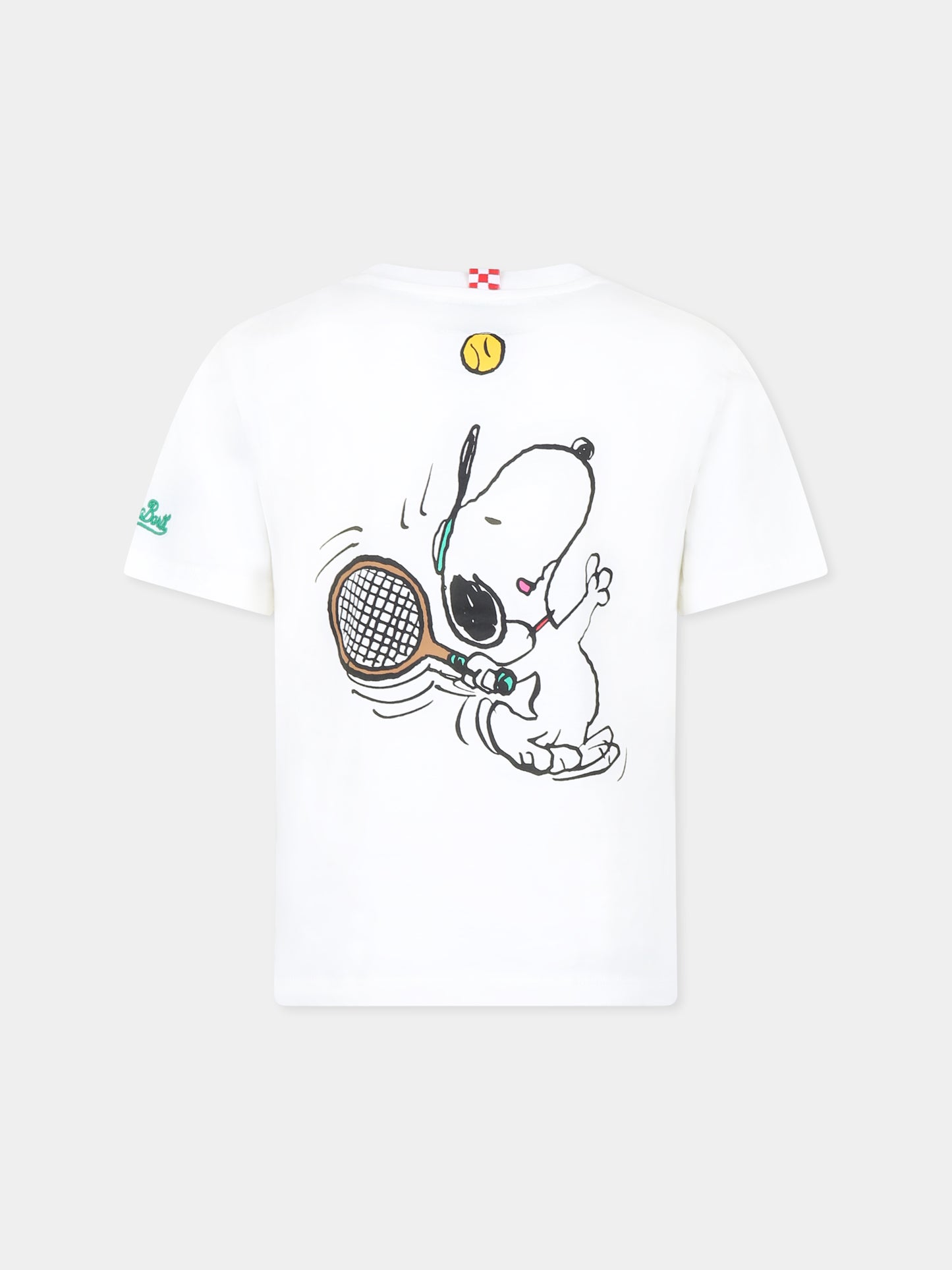 T-shirt bianca per bambino con Snoopy,Mc2 Saint Barth,CAM0001 - 01141G