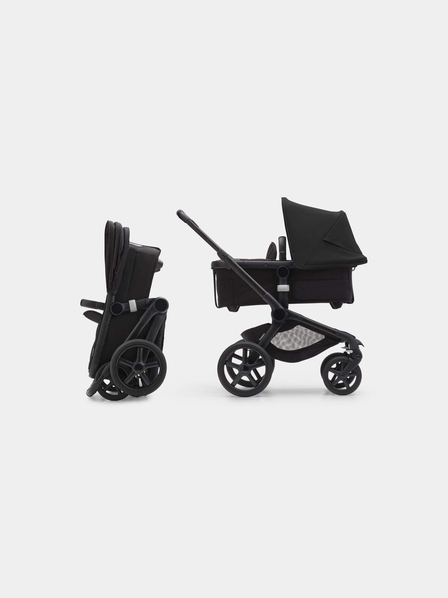 Passeggino Fox 5 completo Black/Midnight black per neonati