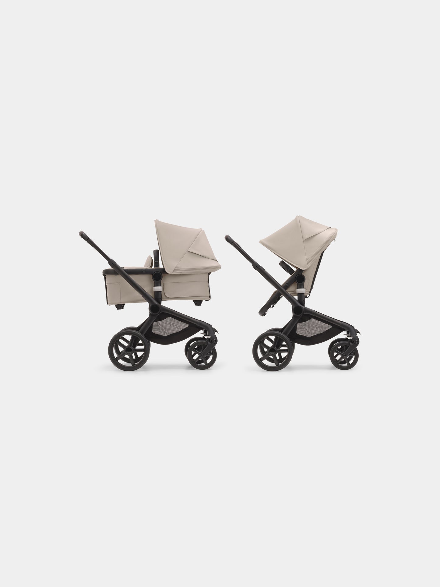 Passeggino Fox 5 completo Black/Desert taupe per neonati