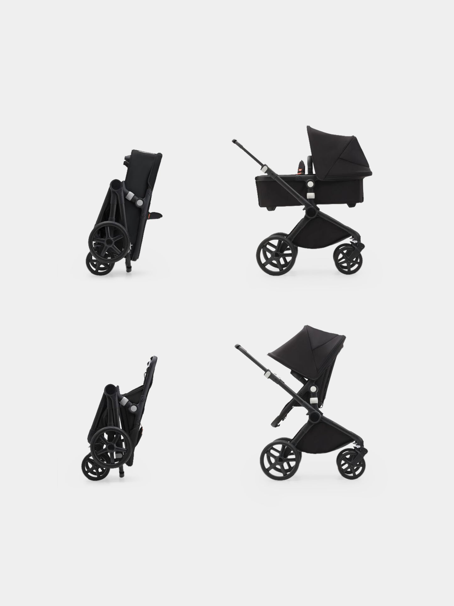 Passeggino Fox Cub completo Black/Midnight black per neonati