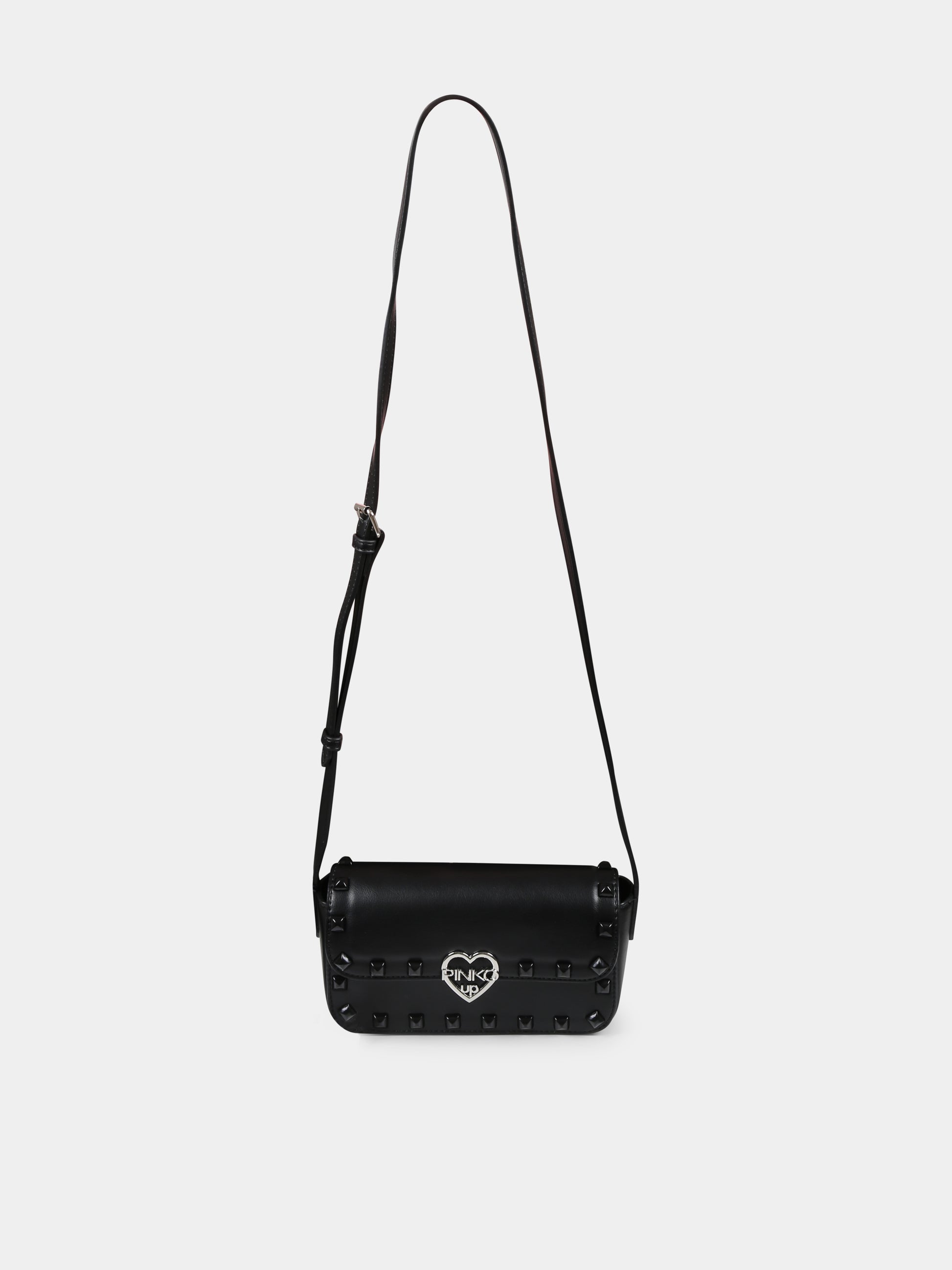Borsa nera per bambina con logo,Pinko,F4PIJGBA069 110