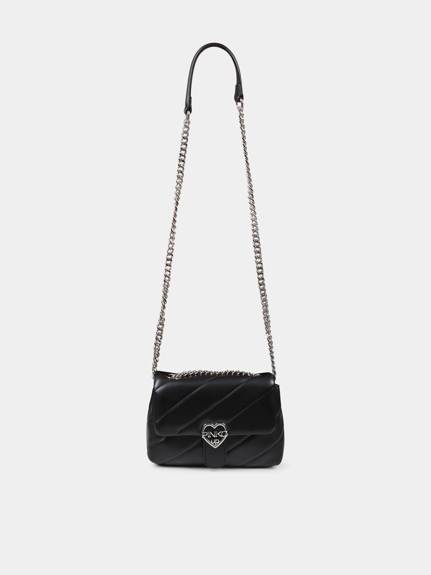 Borsa nera per bambina con logo,Pinko,F4PIJGBA119 110