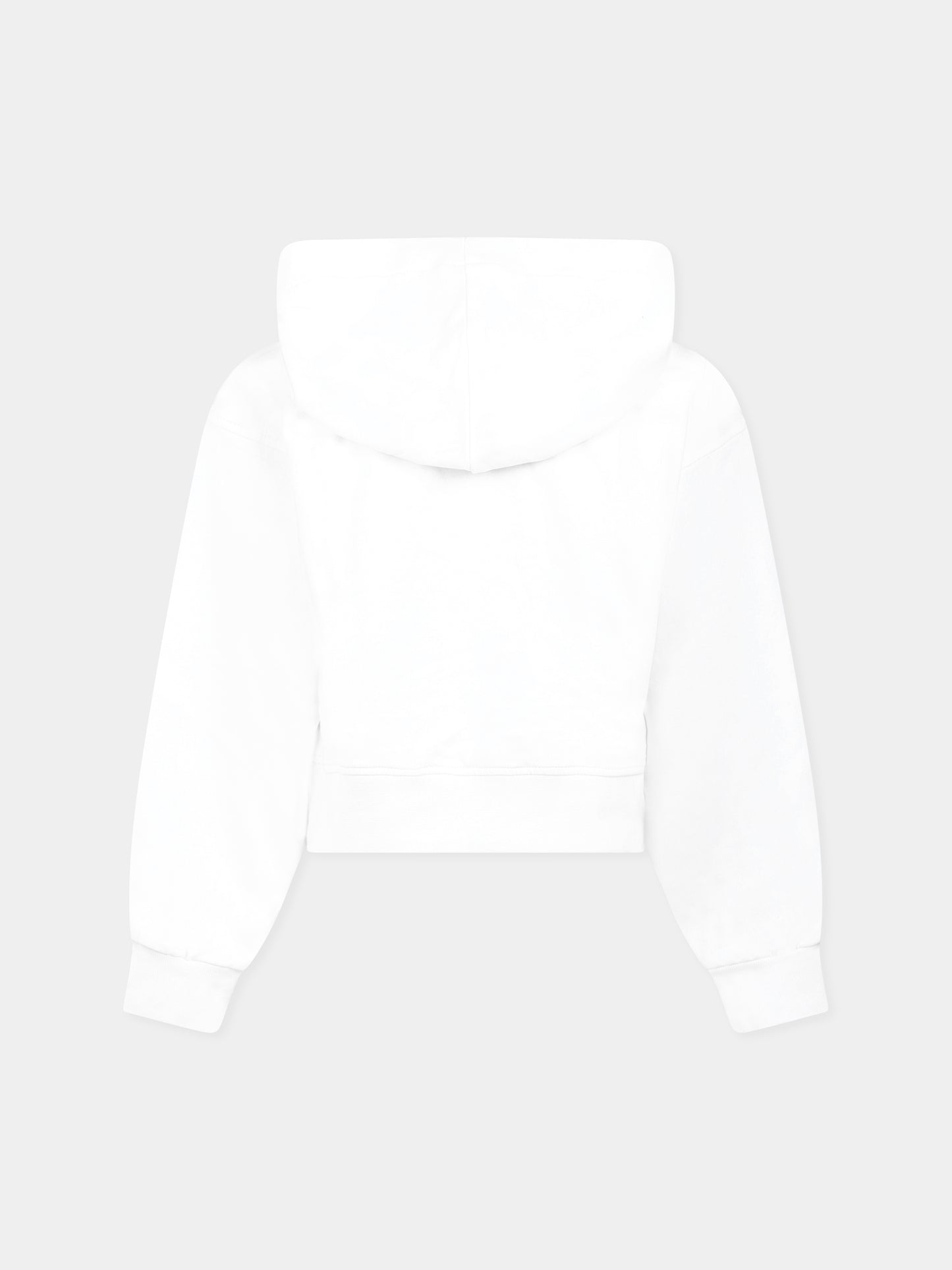 White sweatshirt for girl with logo