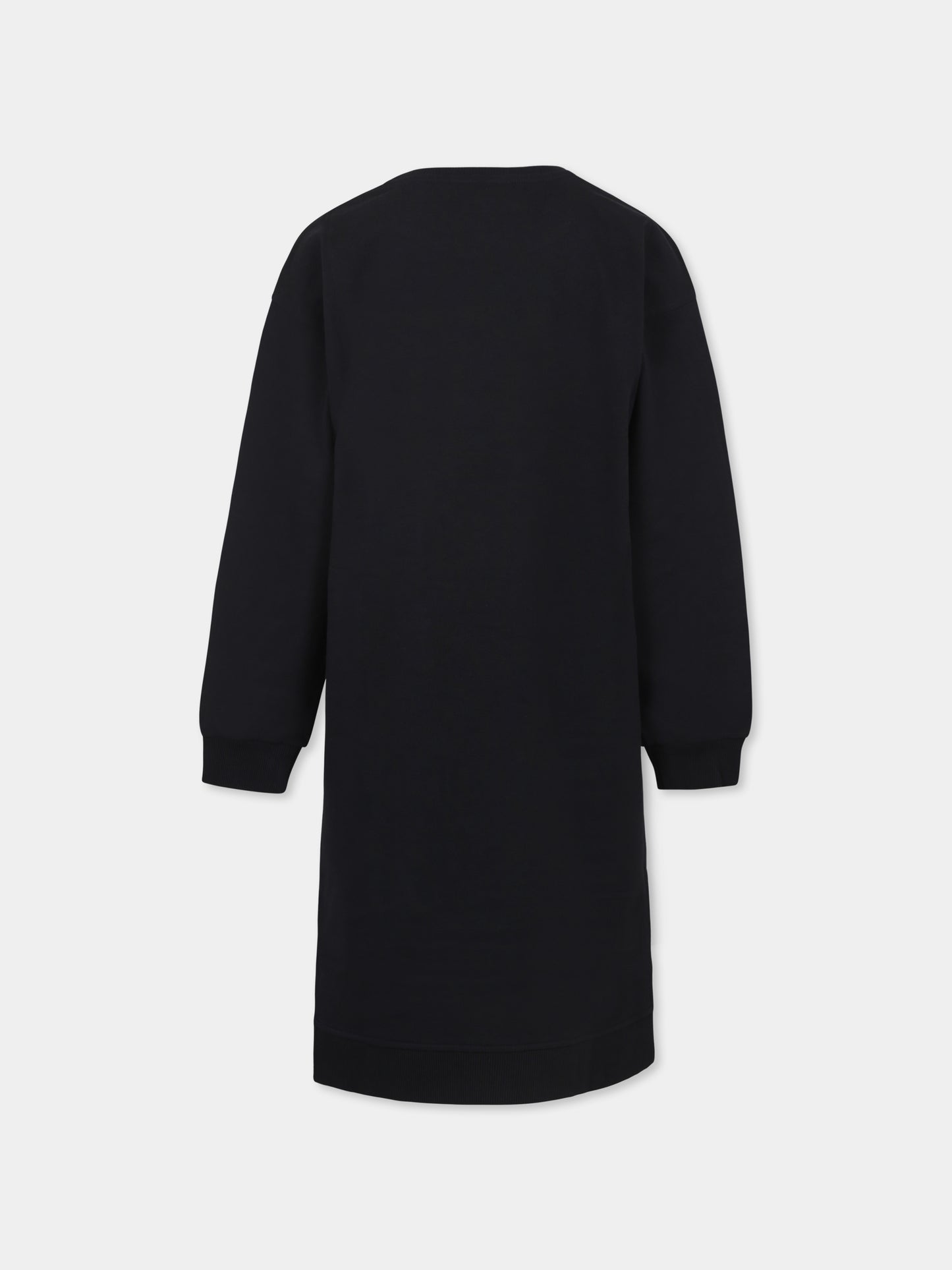 Vestito nero per bambina con dueTeddy Bears,Moschino Kids,HDV0FE LCA14 60100