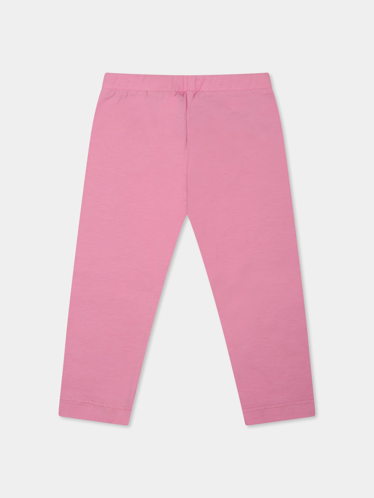 Leggings rosa per neonata con Teddy Bear,Moschino Kids,MCP032 LBA11 50243