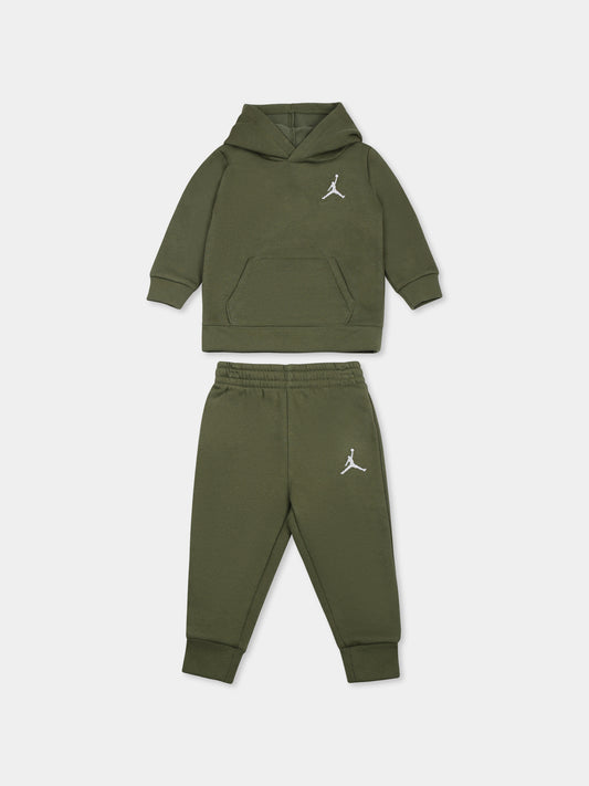 Green suit for babykids with logo