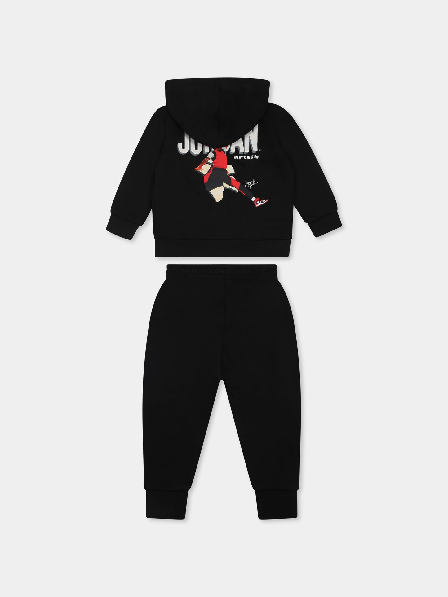 Completo nero per neonato con Jumpman e stampa,Jordan,65C115 023