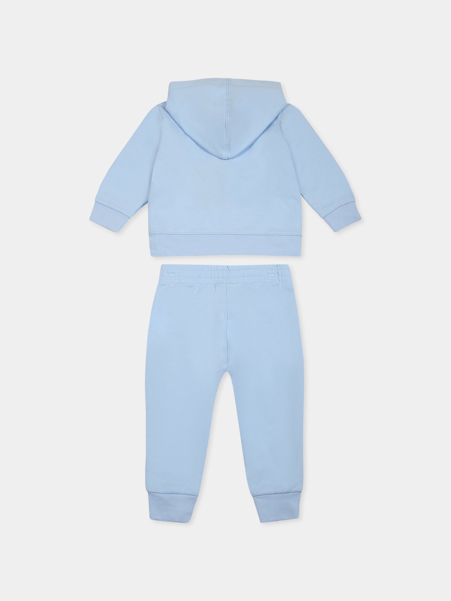 Light blue suit for baby boy with logo