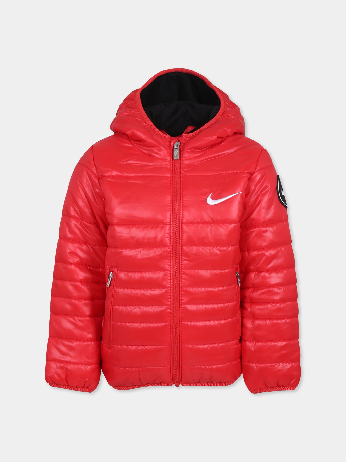 Piumino rosso per bambino con swoosh,Nike,86K905 U10